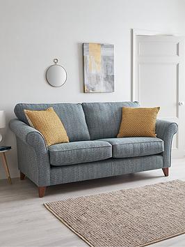 Product photograph of Very Home Willow 4 Seater Tweed Sofa - 4 Seater Sofa from very.co.uk