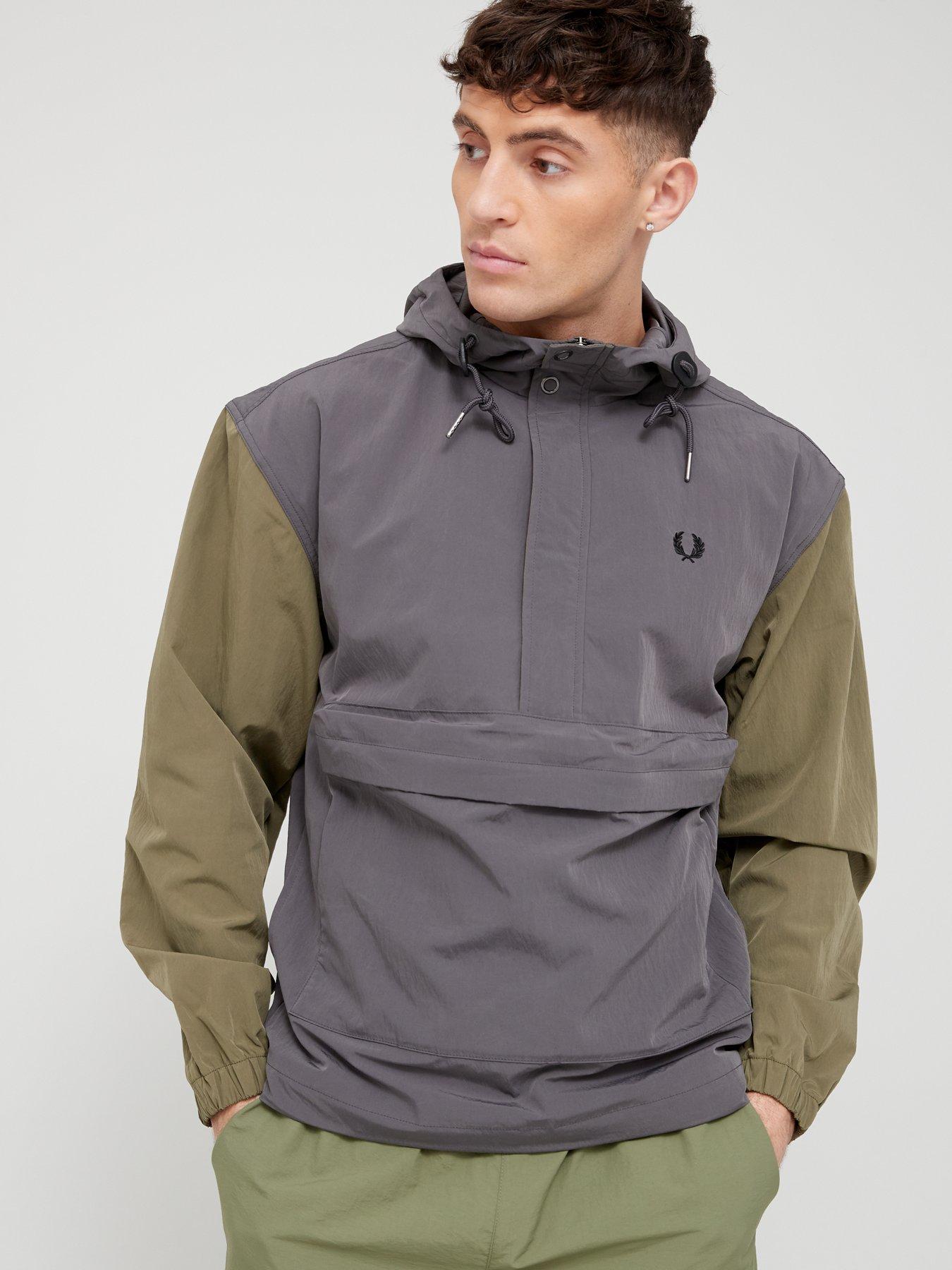 Fred Perry Overhead Anorak Jacket - Gunmetal Grey | very.co.uk