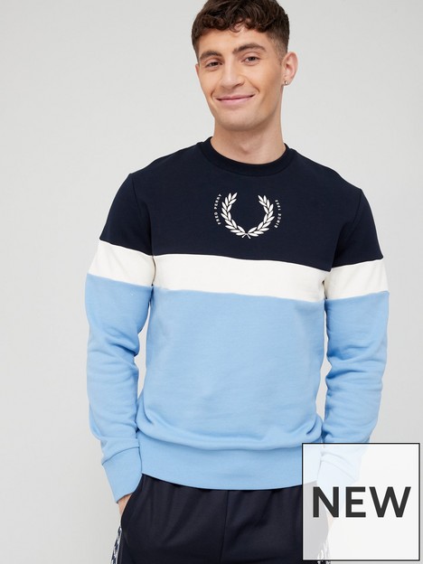 fred-perry-fred-perry-printed-colour-block-crew-neck-sweat