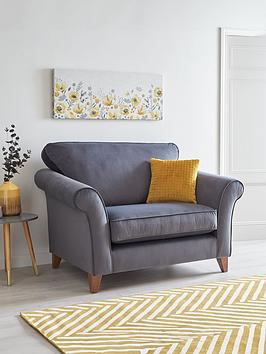 Product photograph of Very Home Willow Velvet Snuggle Chair from very.co.uk