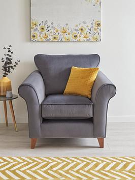 Product photograph of Very Home Willow Velvet Armchair from very.co.uk