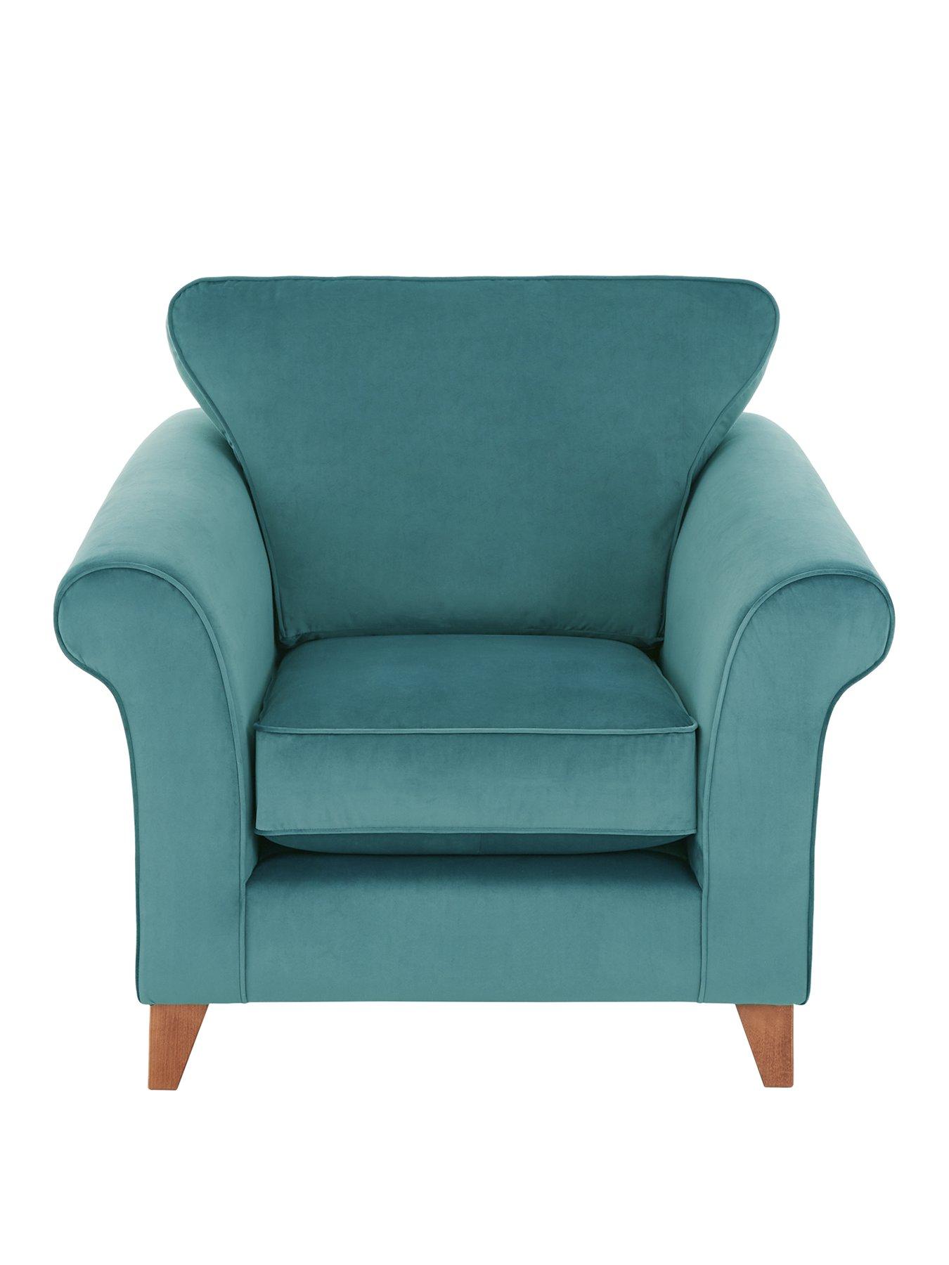 Product photograph of Very Home Willow Velvet Armchair from very.co.uk