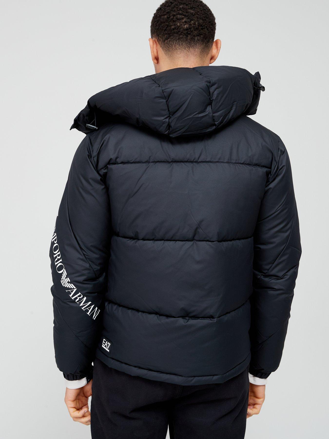 EA7 Emporio Armani Mountain Hooded Padded Jacket - Black 