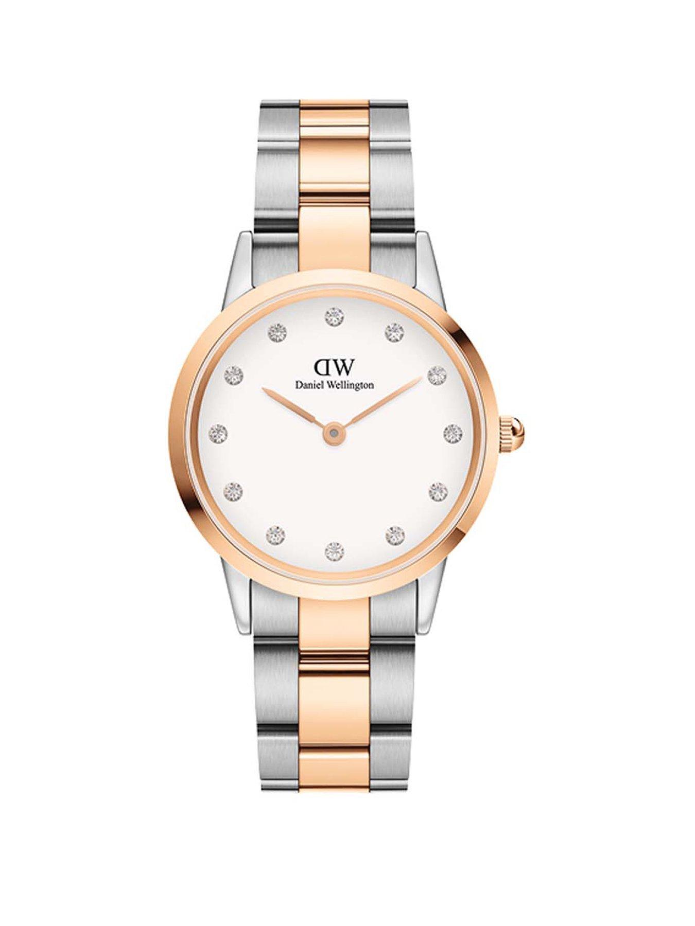 Product photograph of Daniel Wellington Iconic Link Lumine Ladies Watch from very.co.uk