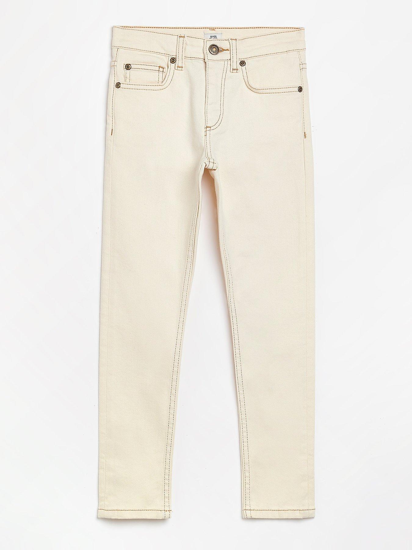 River Island Baby Boys Skinny JeansEcru very.co.uk