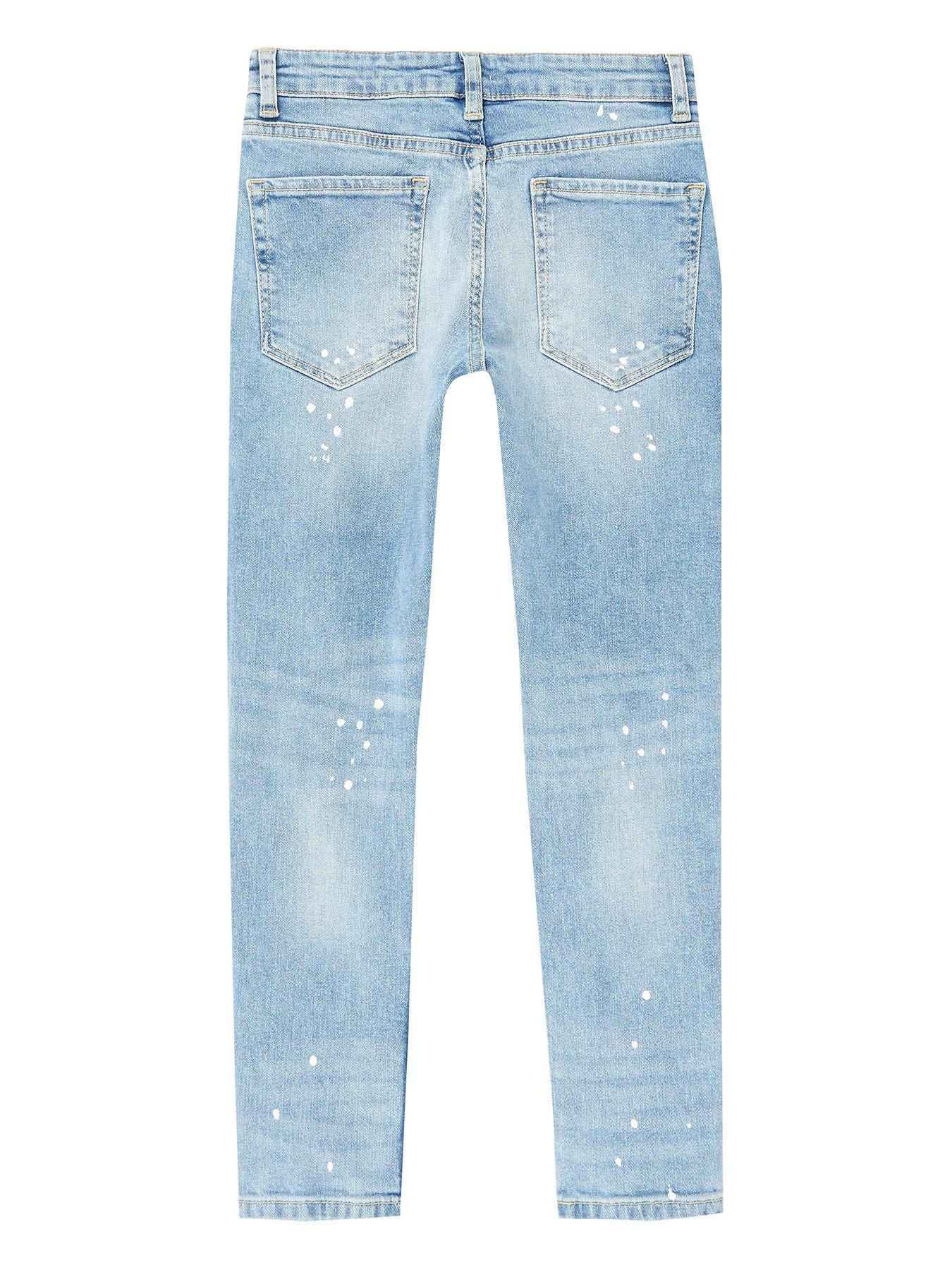 river island paint splatter jeans