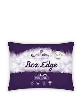 Product photograph of Slumberdown Box Edge Pillow - White from very.co.uk