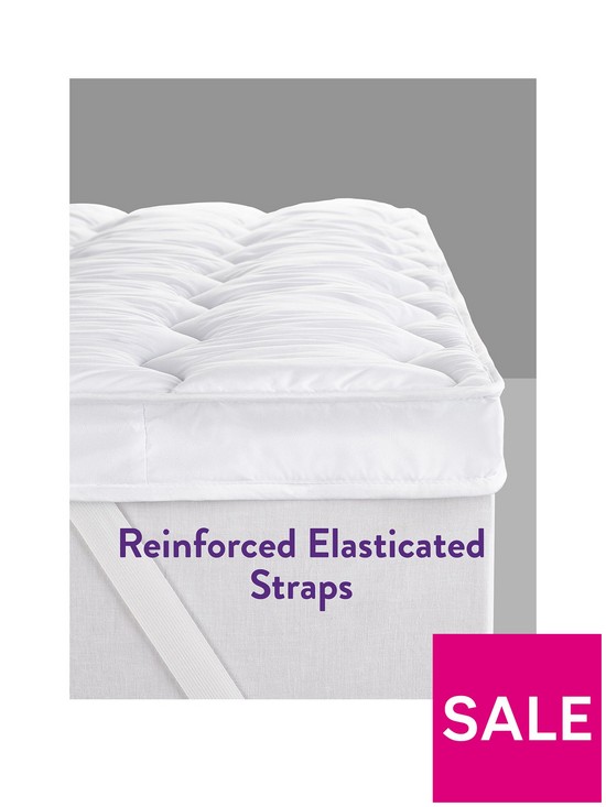 stillFront image of slumberdown-super-support-4cm-mattress-topper-white