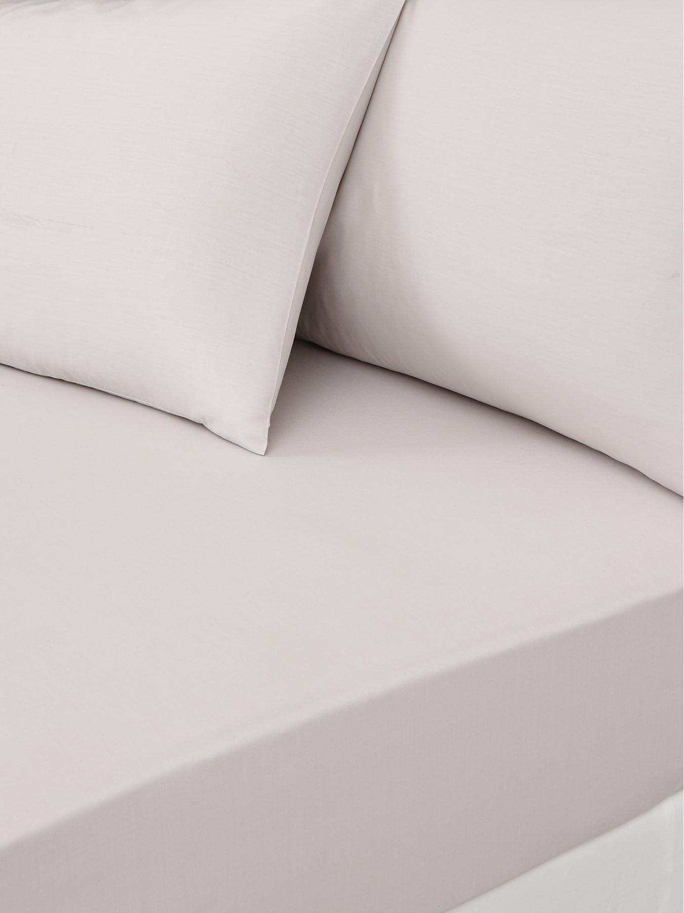 Product photograph of 180 Thread Count Percale 38 Cm Extra Deep Fitted Sheet - Dove Grey from very.co.uk