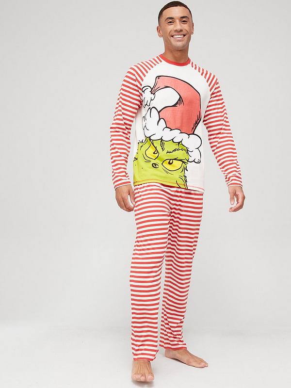 hire client To jump The Grinch Men's Grinch Matching Family Christmas Pyjamas - Red | very.co.uk