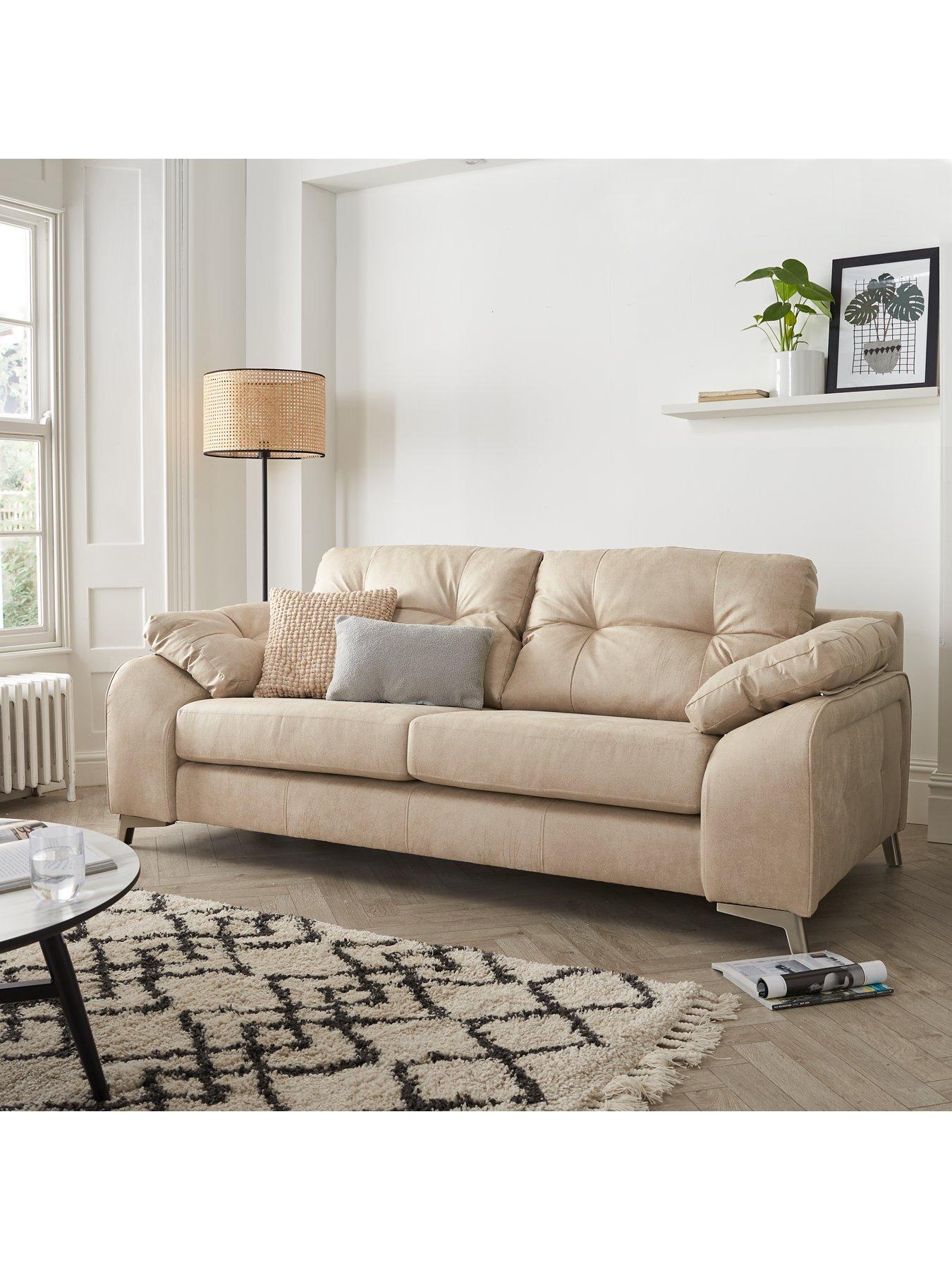 Product photograph of Bilboa Fabric 3 Seater Sofa from very.co.uk