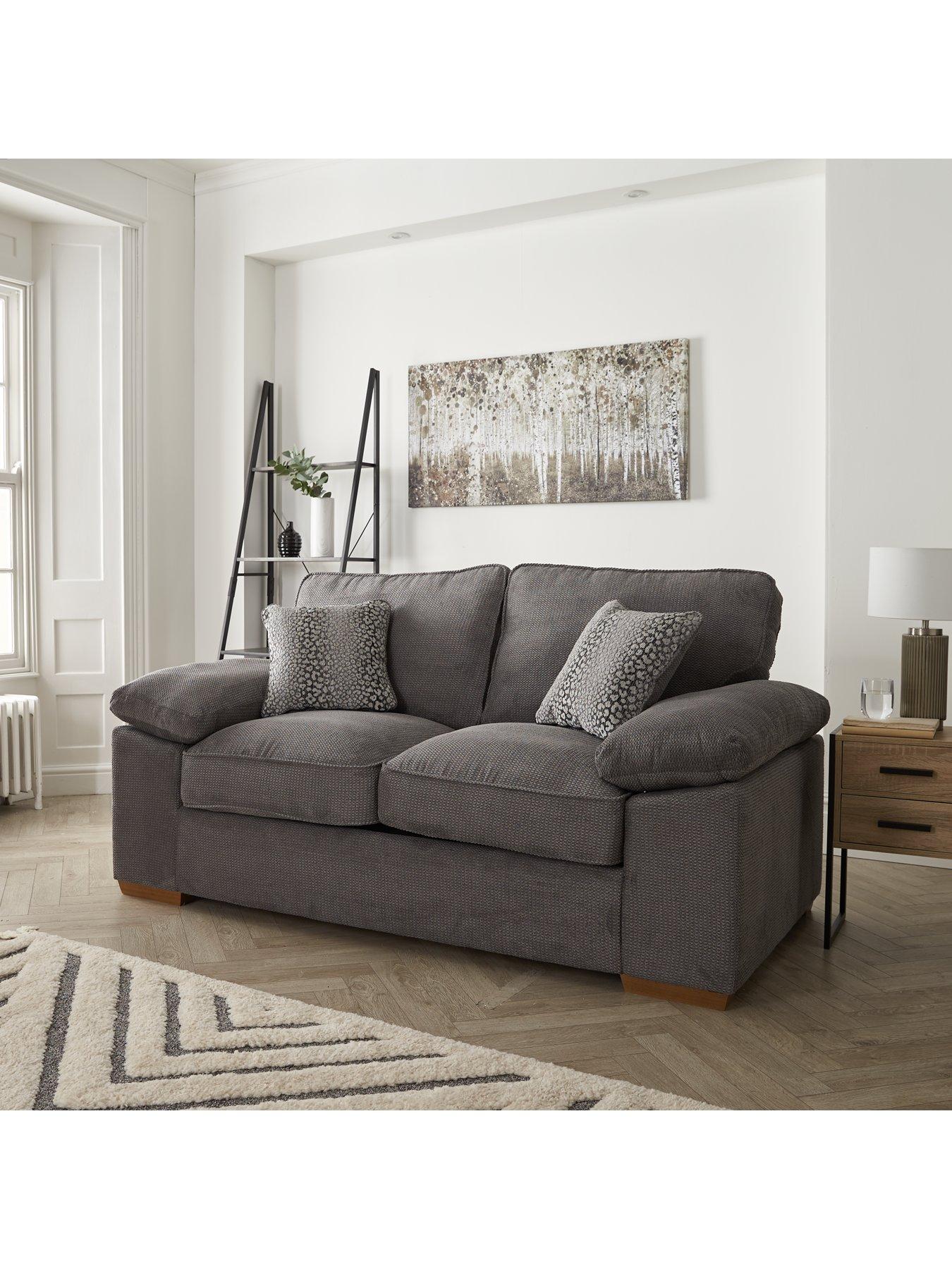 Product photograph of Dexter Fabric 2 Seater Sofa from very.co.uk