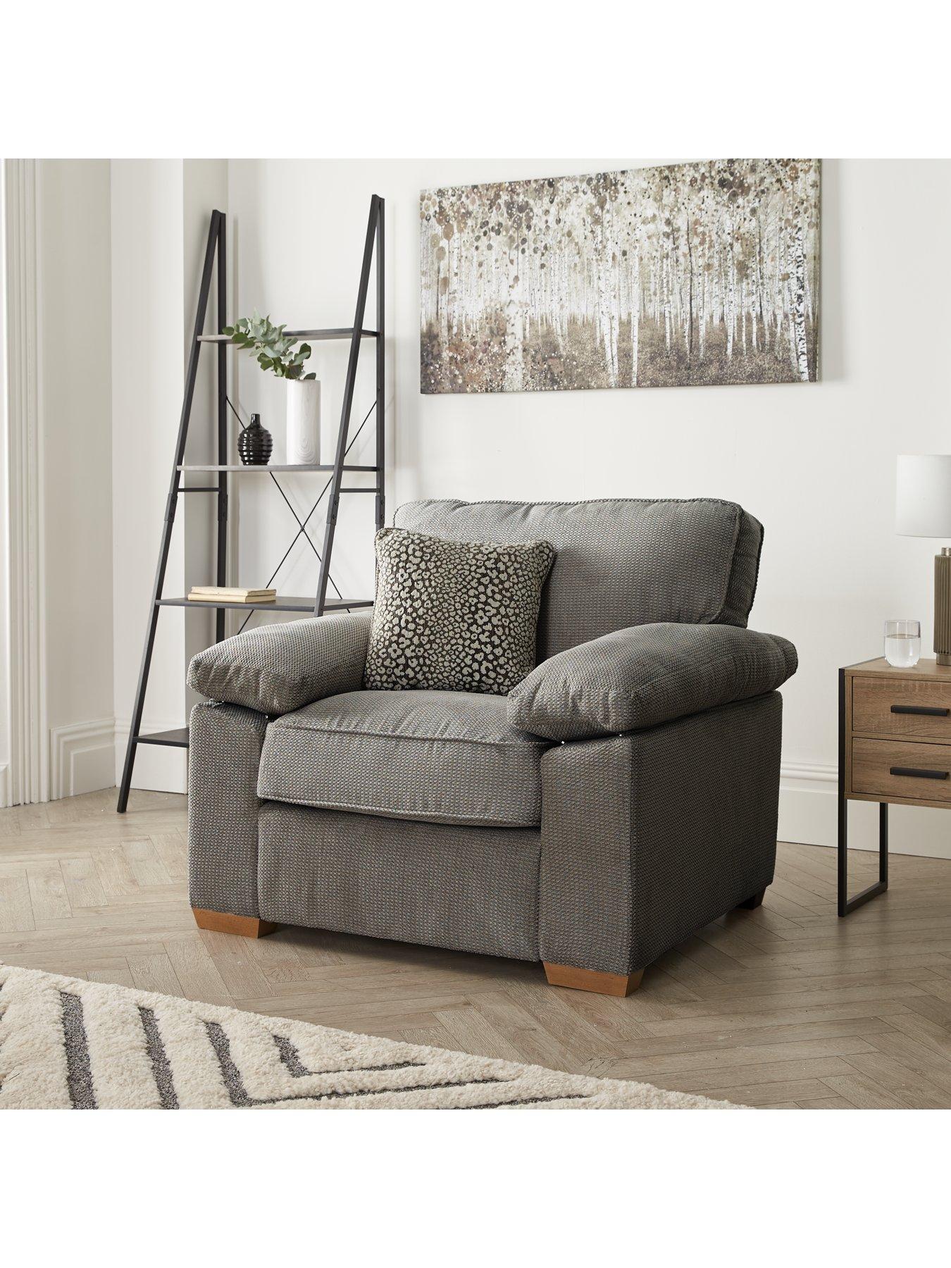 Product photograph of Dexter Fabric Armchair from very.co.uk