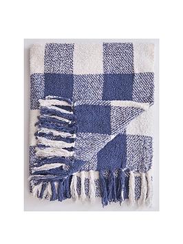 Product photograph of Cascade Home Trieste Check Throw from very.co.uk