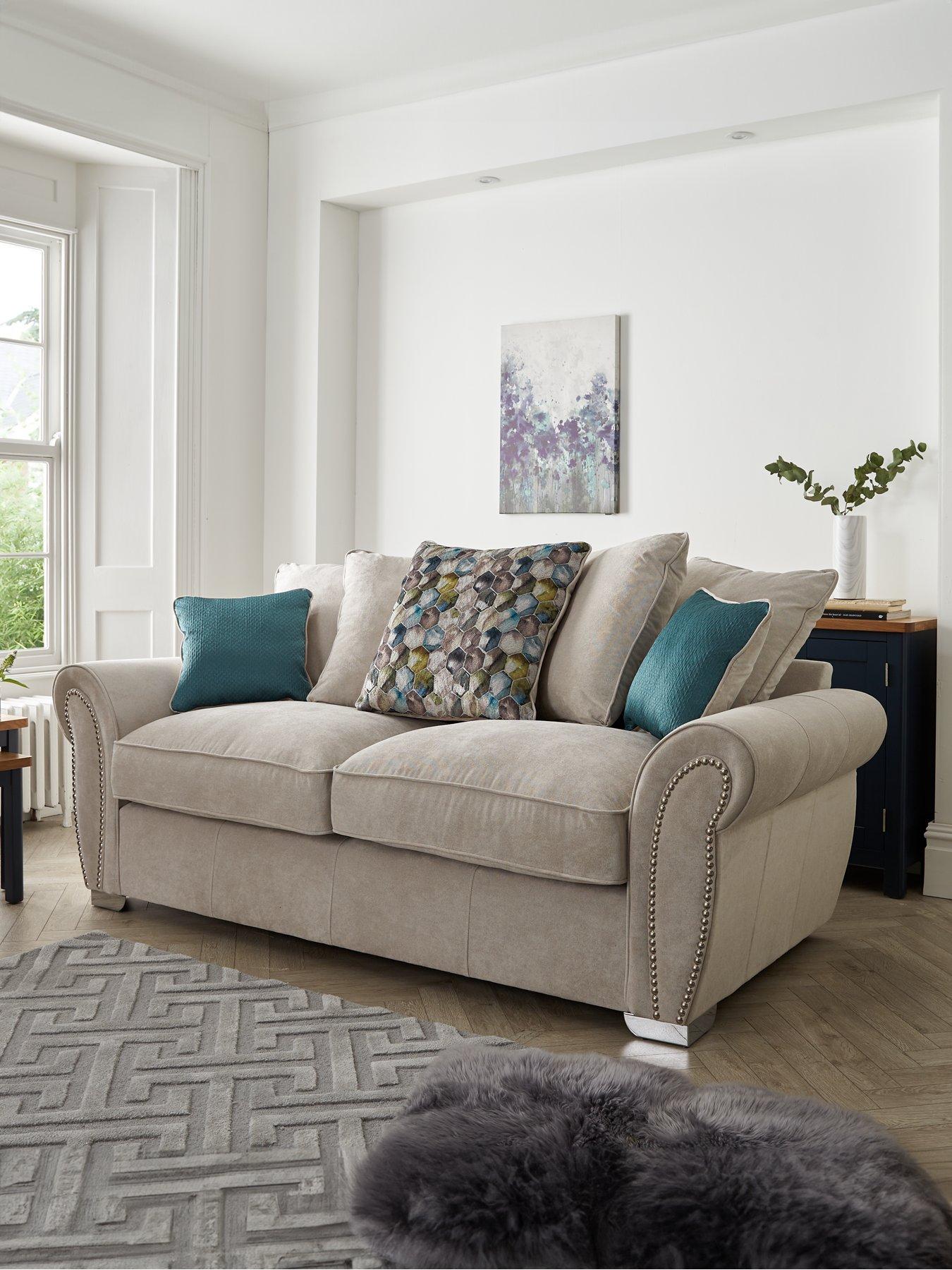 Product photograph of Flair Fabric 3 Seater Sofa from very.co.uk