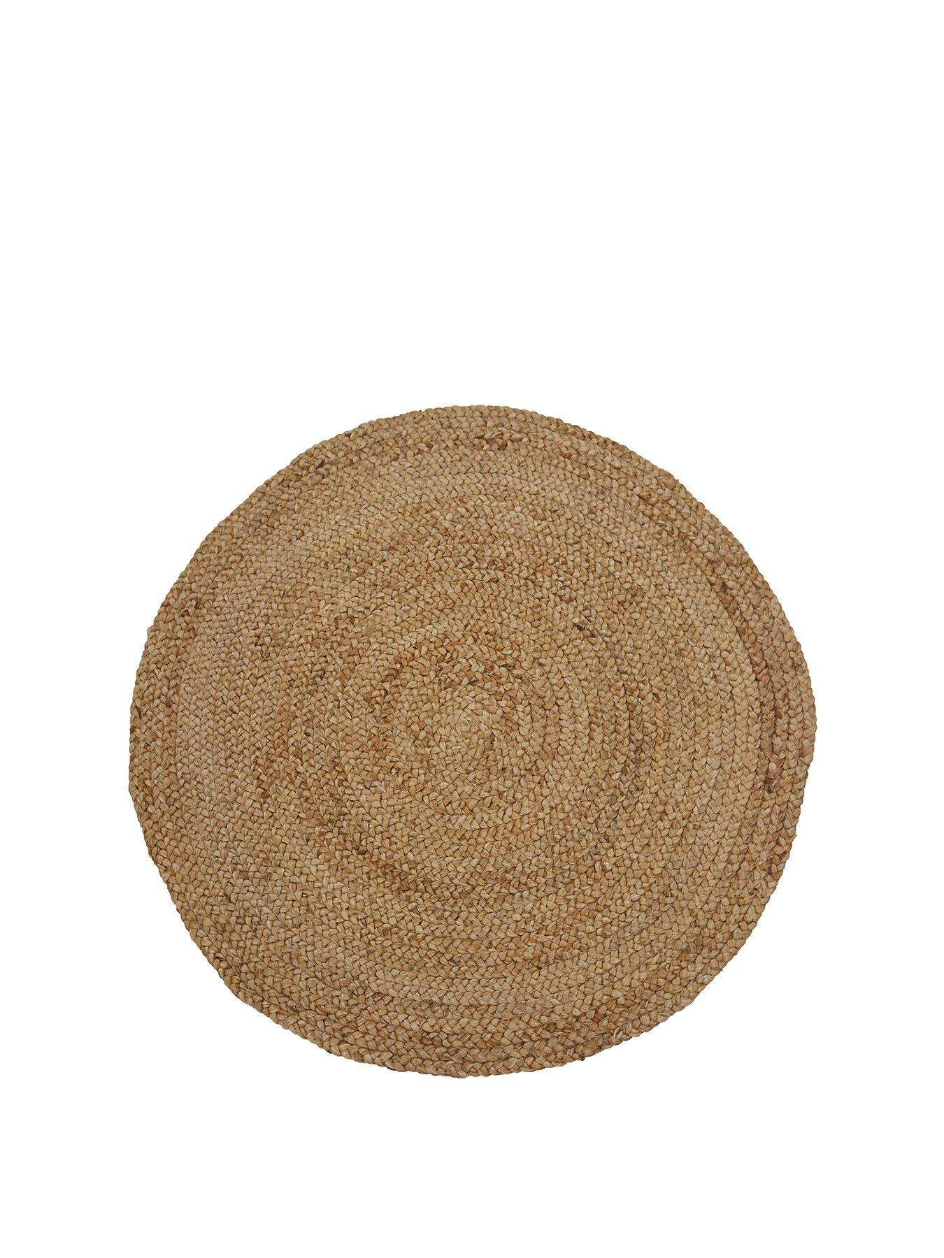 Product photograph of Jute Circular Rug from very.co.uk