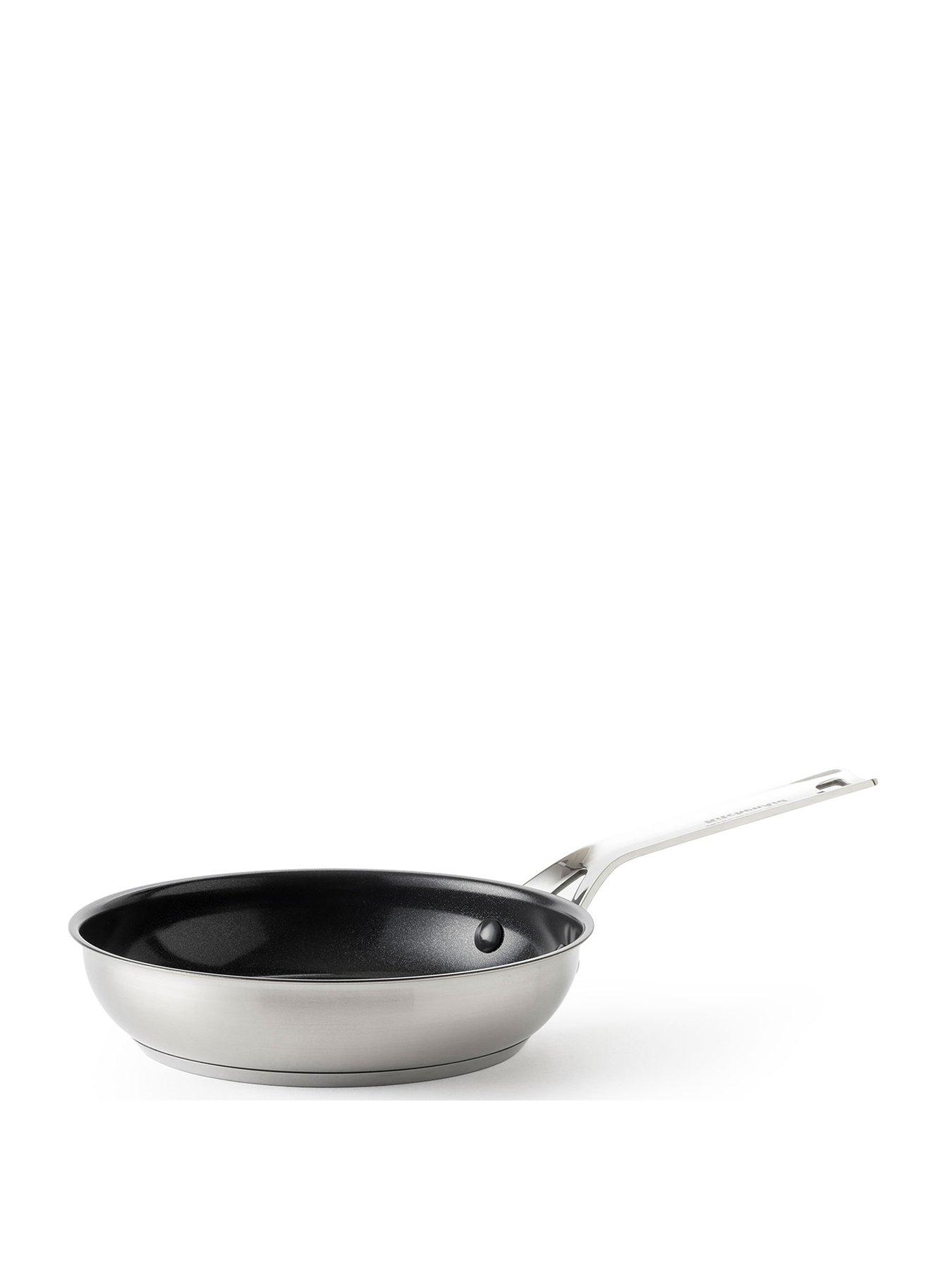 Product photograph of Kitchenaid Stainless Steel Non-stick 28cm Frying Pan from very.co.uk