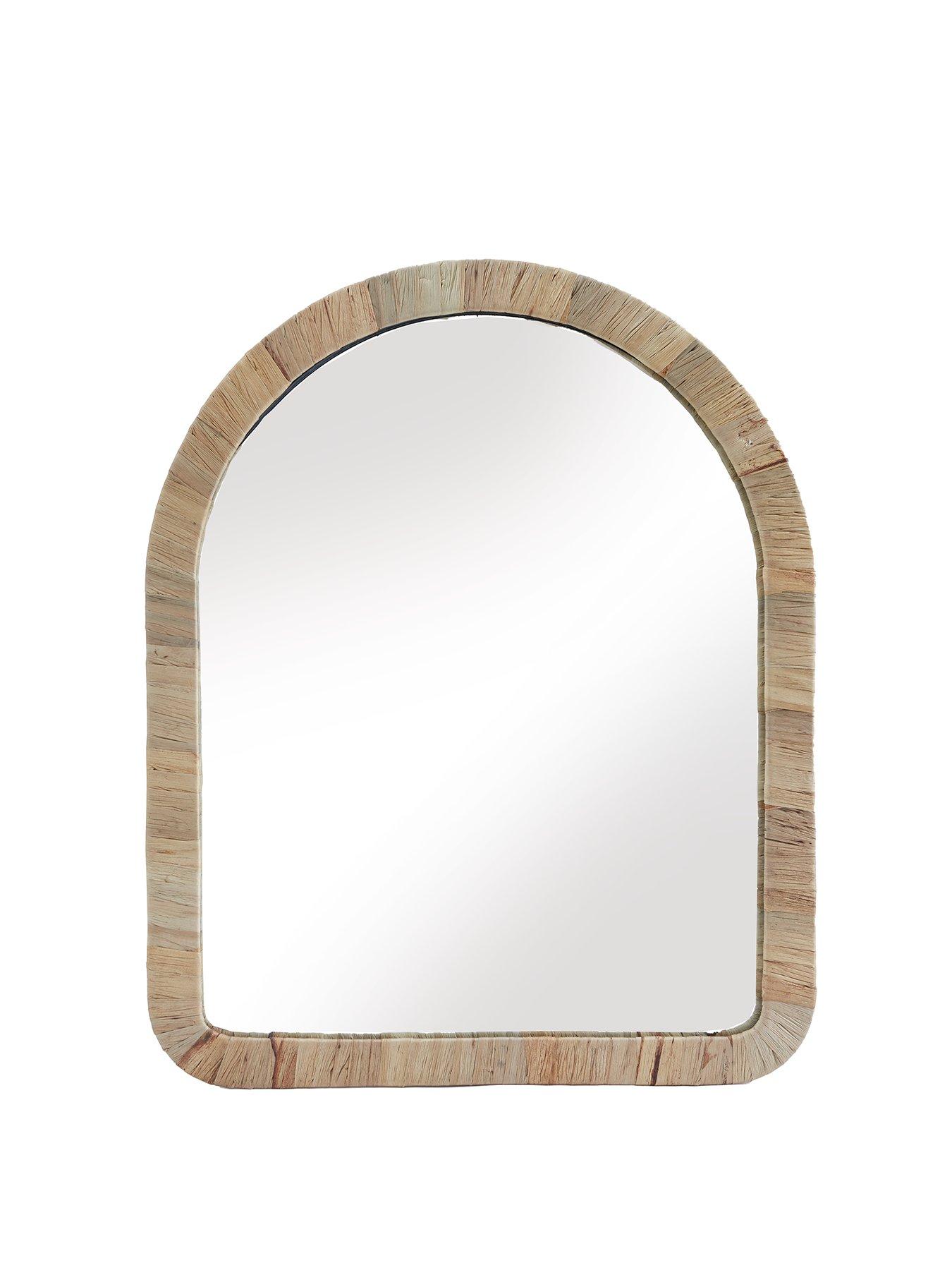 Product photograph of Very Home Water Hyacinth Arch Wall Mirror 53x43cm from very.co.uk