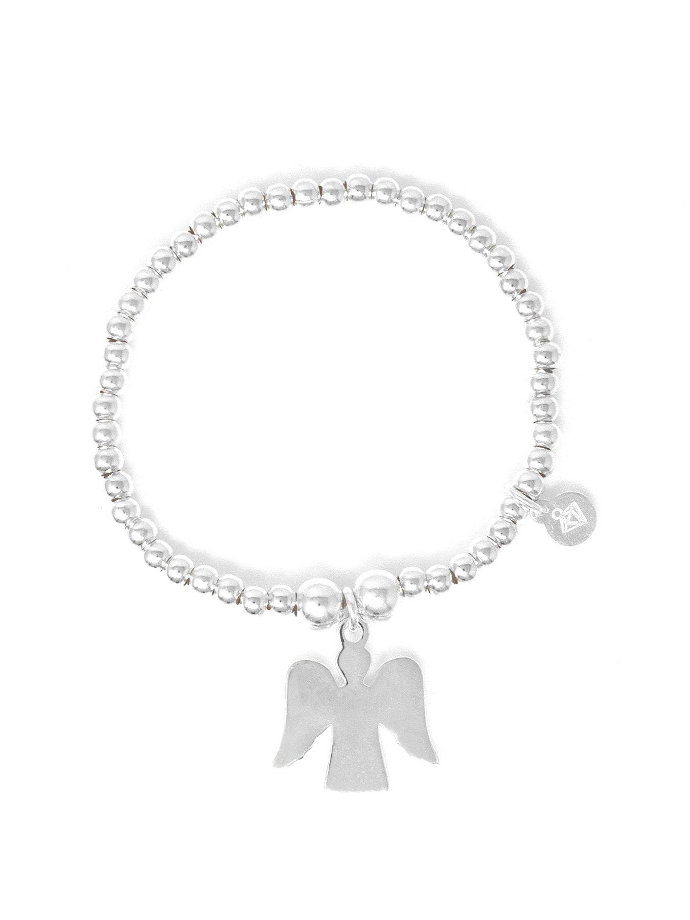 Product photograph of Say It With Baby Guardian Bracelet - Sterling Silver from very.co.uk