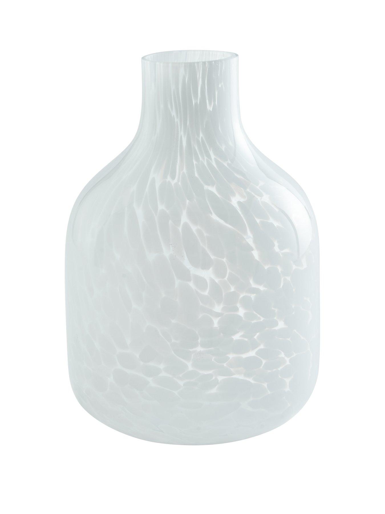 Product photograph of Very Home White Confetti Glass Vase from very.co.uk