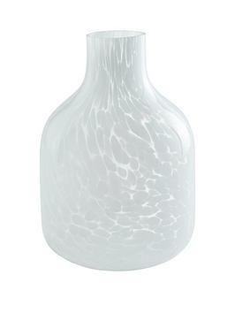 Product photograph of Very Home White Confetti Glass Vase from very.co.uk