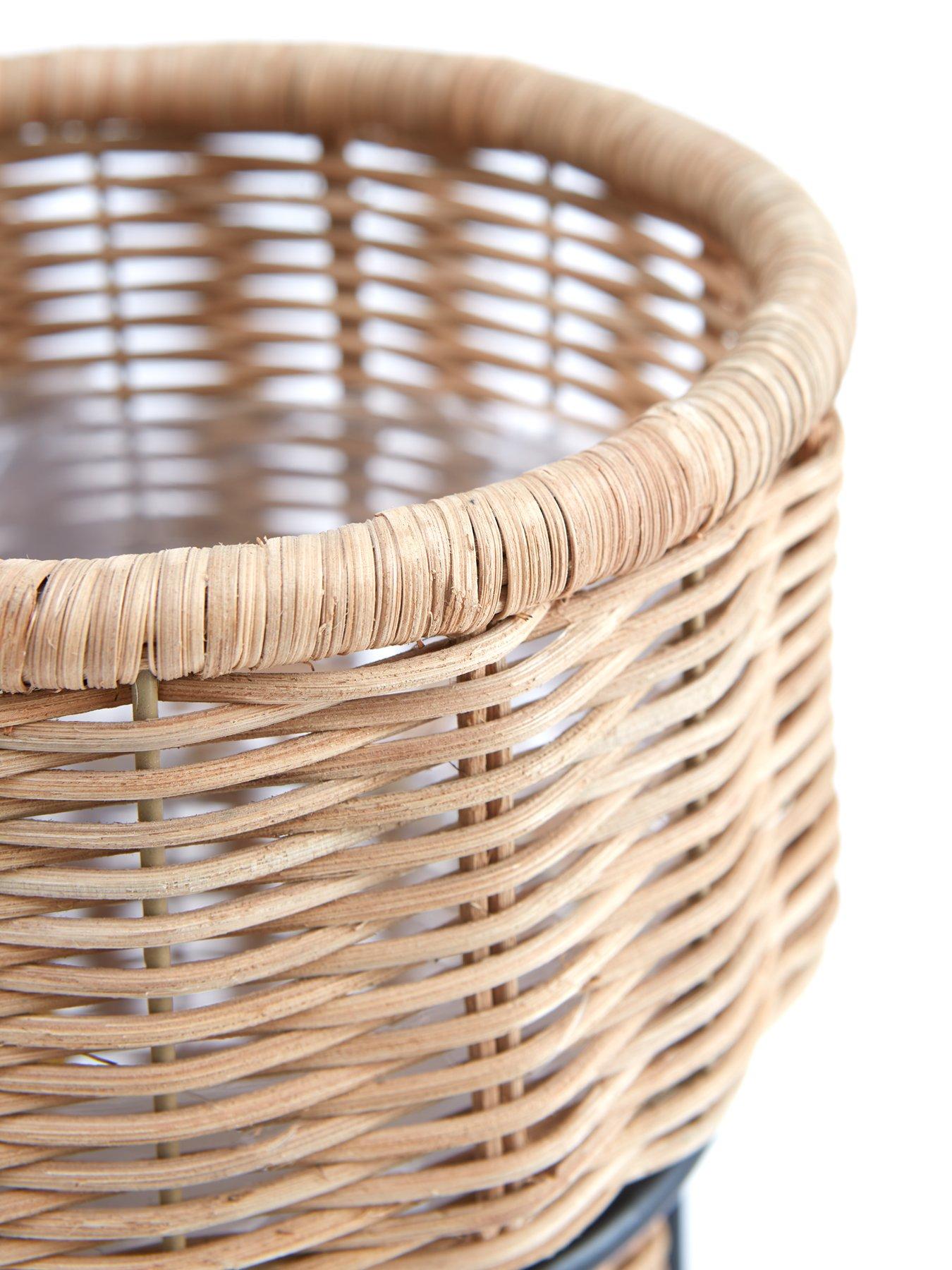 Image 5 of 5 of Very Home Rattan Planter on Metal Stand