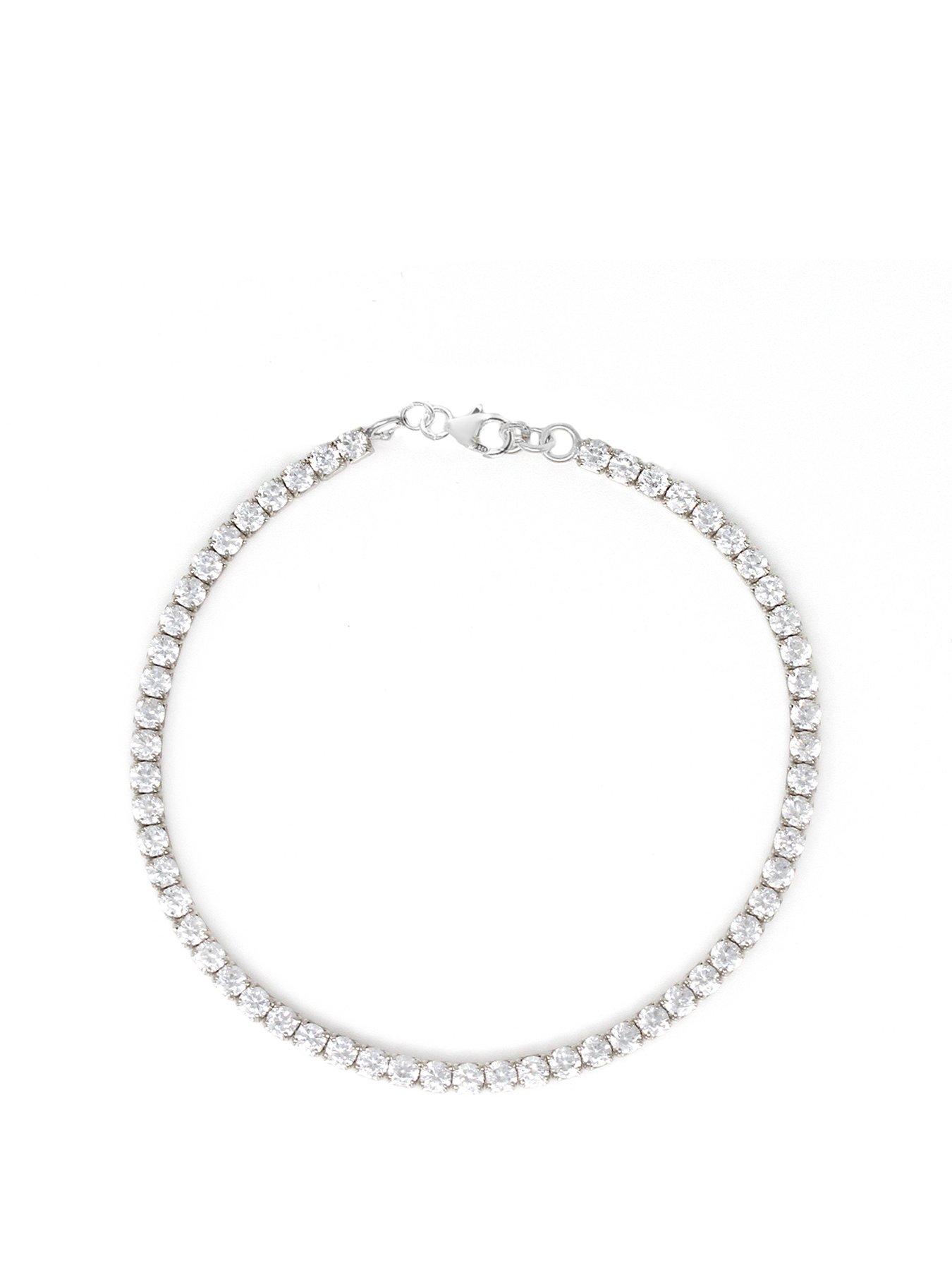Say It With Tennis Bracelet With Cubic Zirconia Stones - Sterling Silver