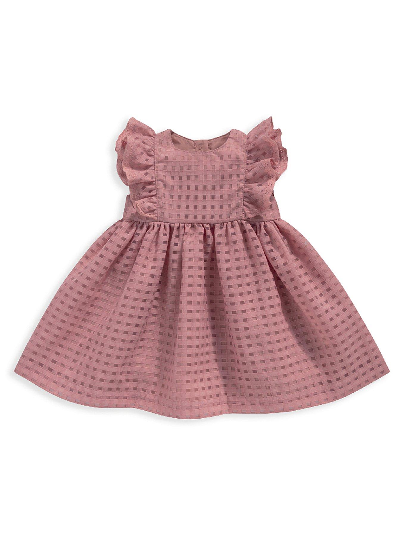 Mamas & Papas Baby Girls Textured All-in-one with Bow Romper