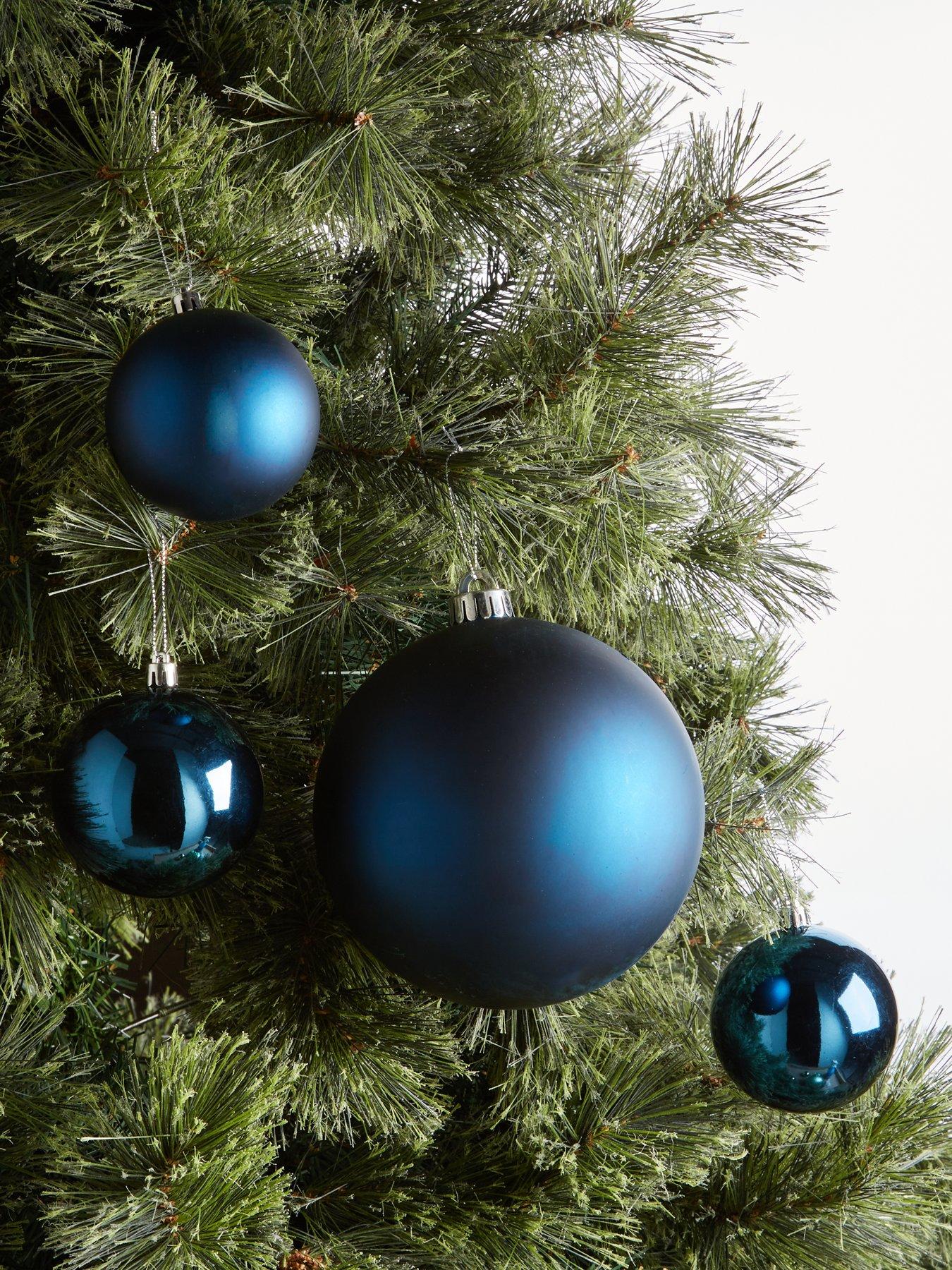 Product photograph of Festive 15 Piece Christmas Tree Decorating Bundle - Navy from very.co.uk