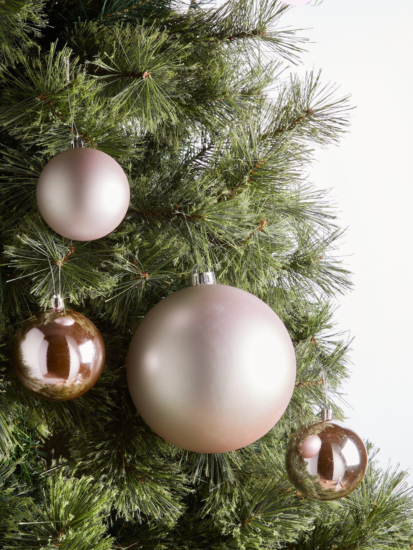 Product photograph of Festive 15 Piece Christmas Tree Decorating Bundle - Pink from very.co.uk