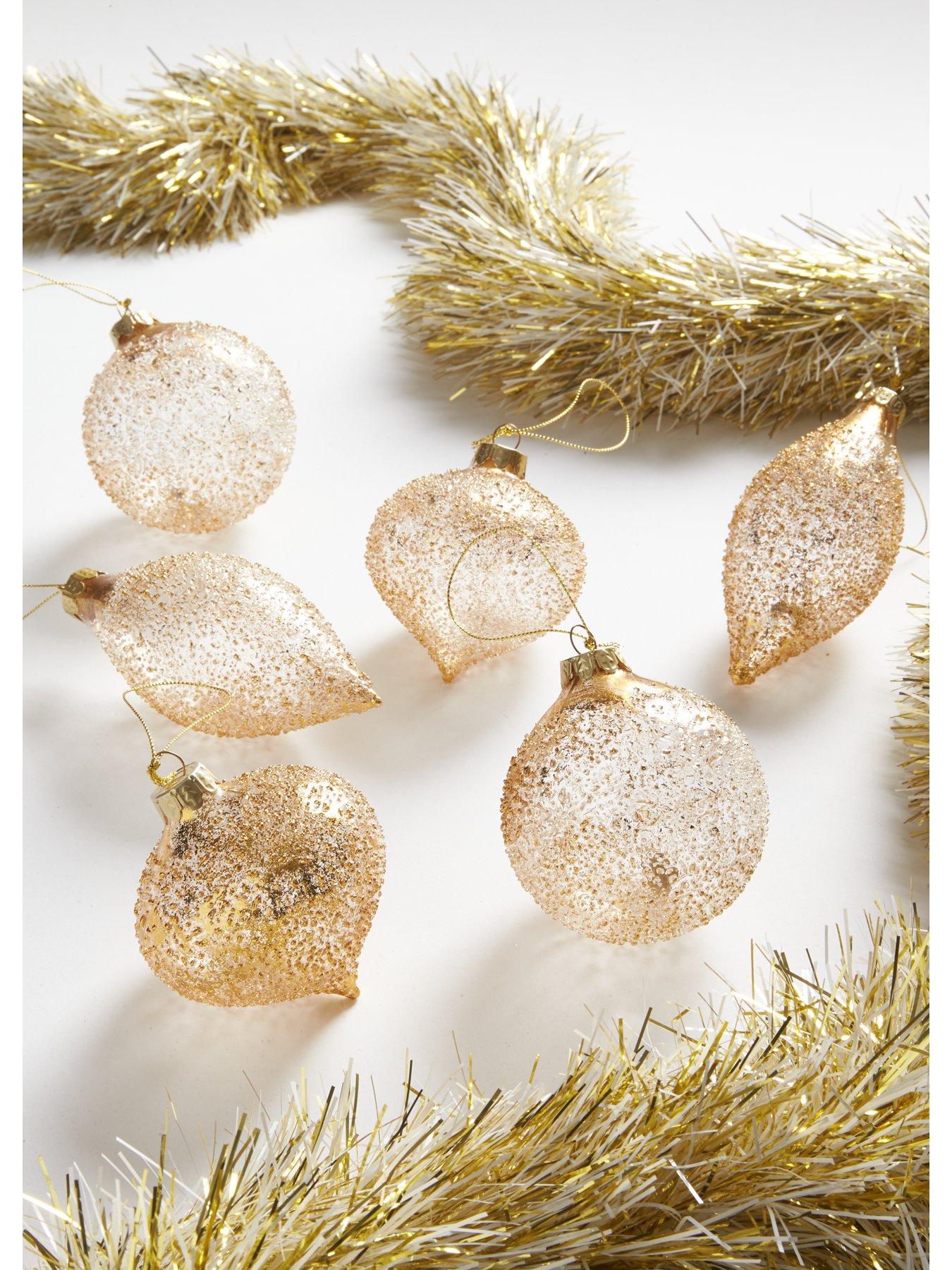 Image 2 of 3 of Festive Gold Glass Tree Decorations