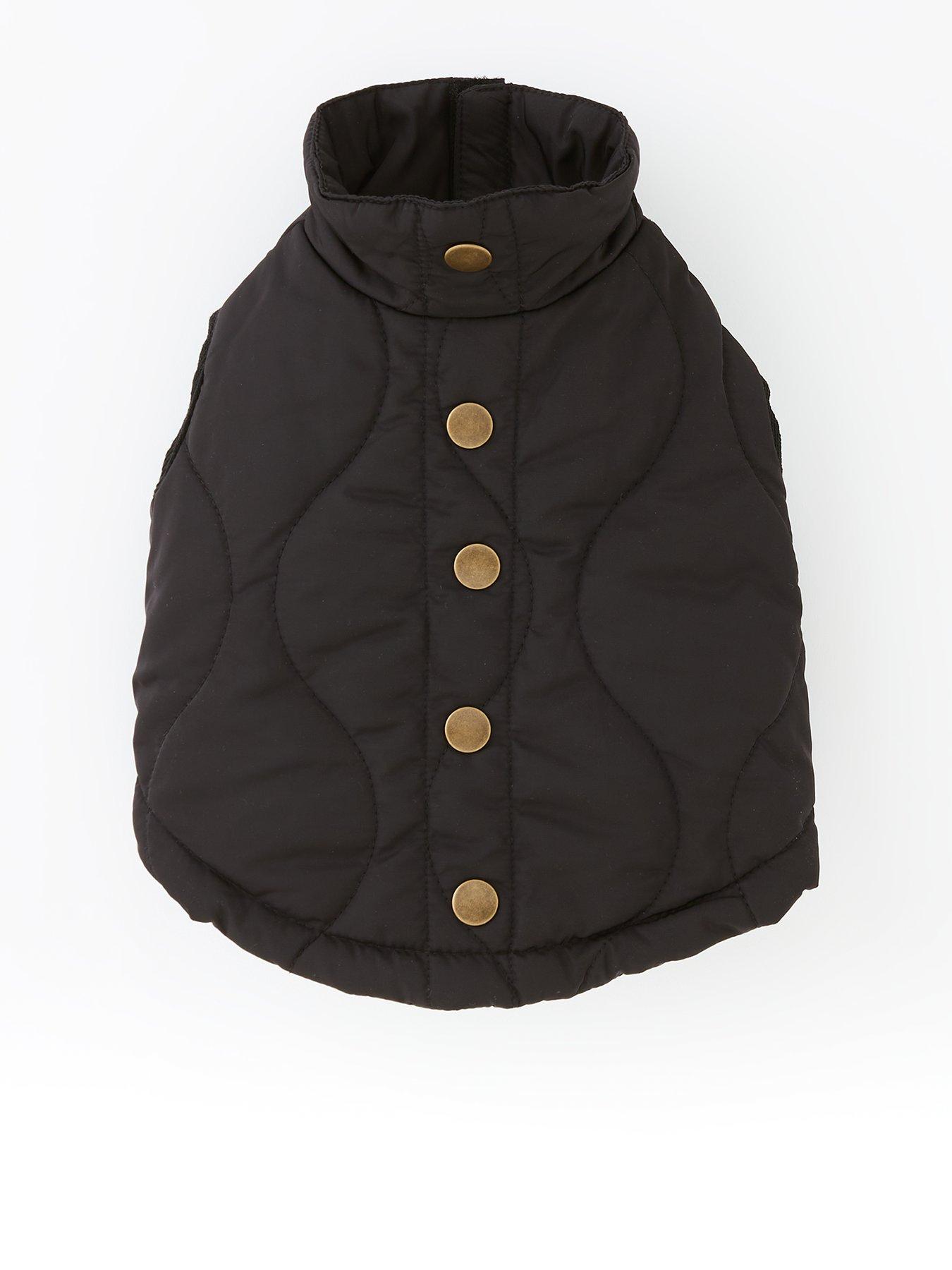 Product photograph of Michelle Keegan Quilted Dog Coat - Black from very.co.uk