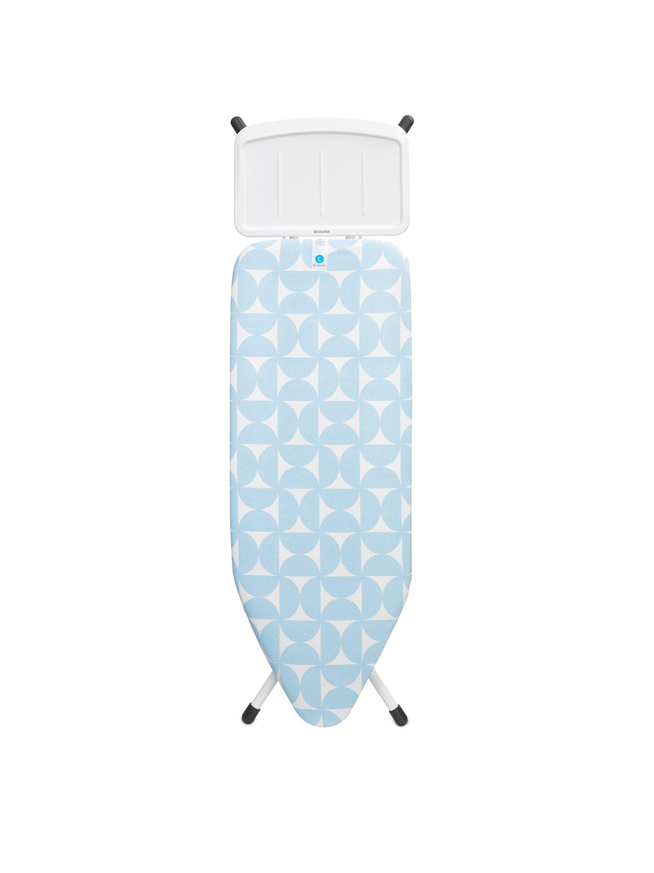 Brabantia Fresh Breeze Large Ironing Board (C), Steam Unit, White Frame