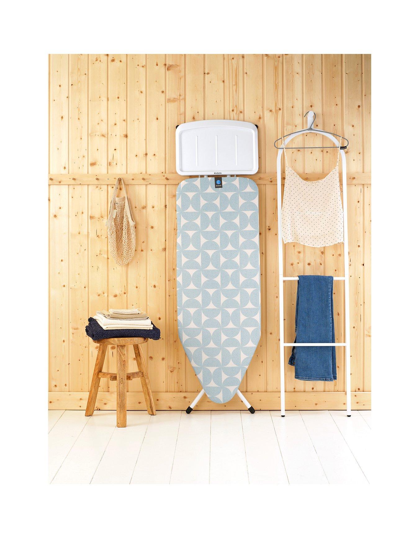 Brabantia Fresh Breeze Large Ironing Board (c), Steam Unit, White Frame