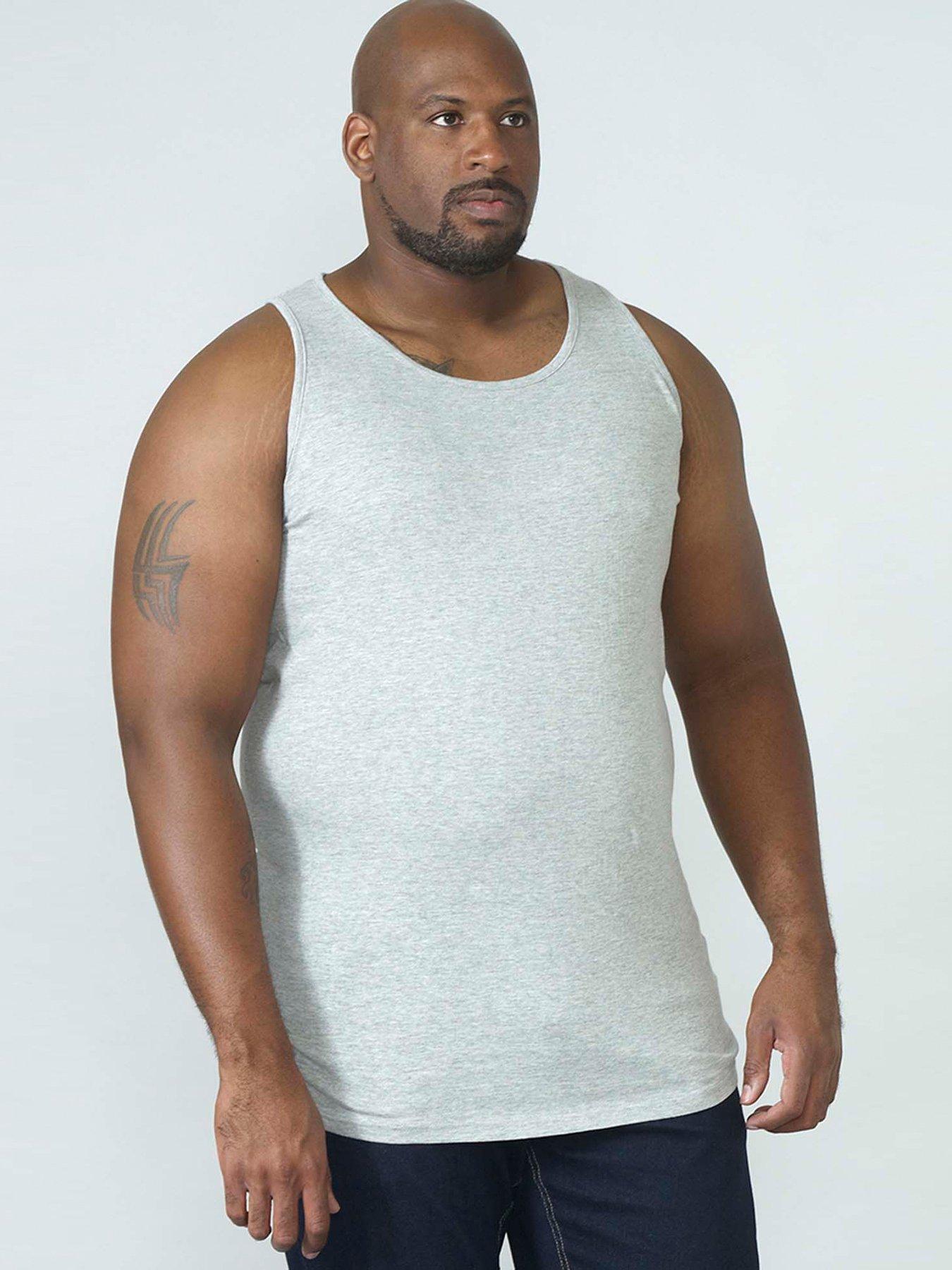 D555 Fabio Muscle Vest - Grey Melange