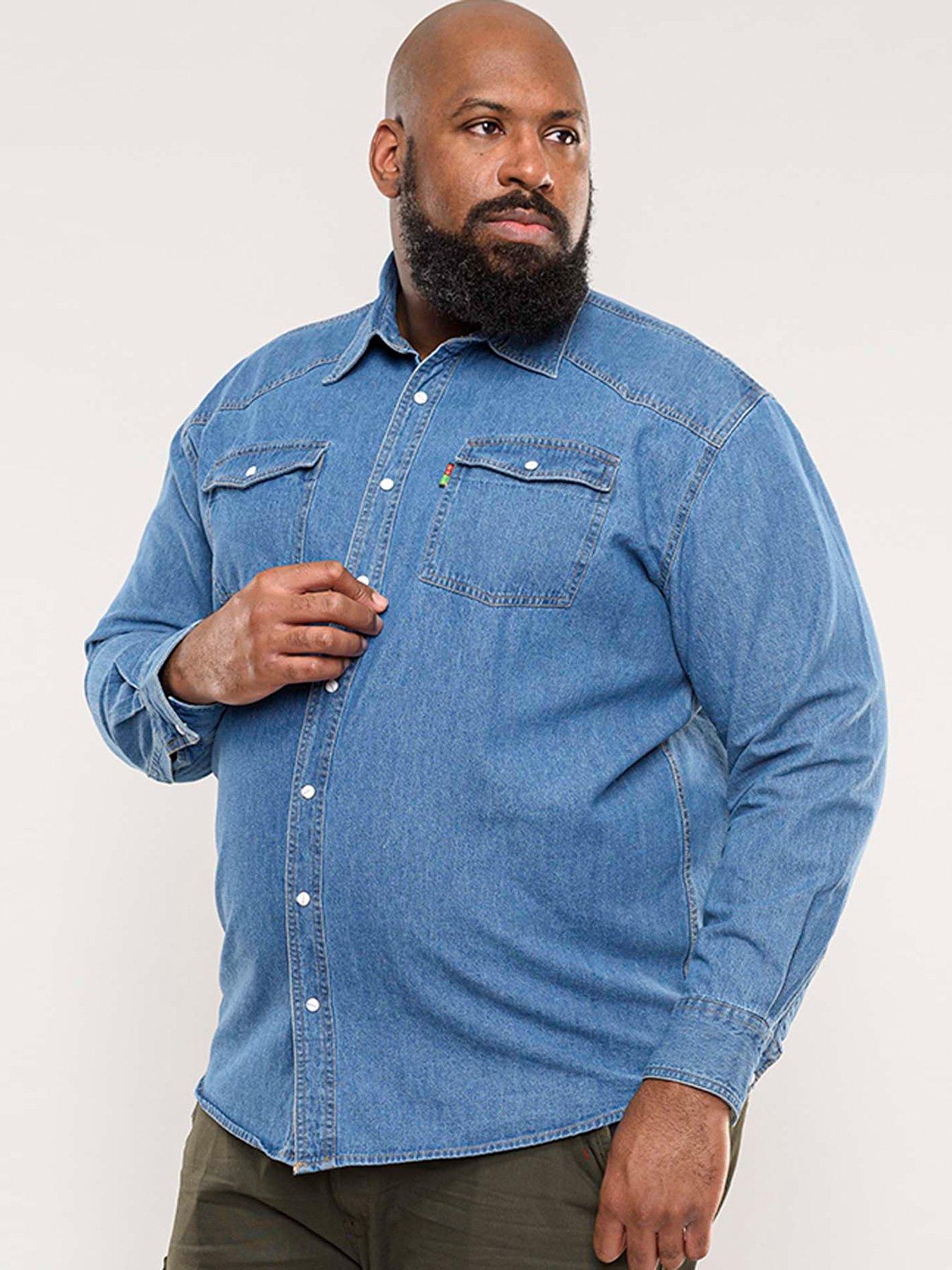 big tall mens denim shirts