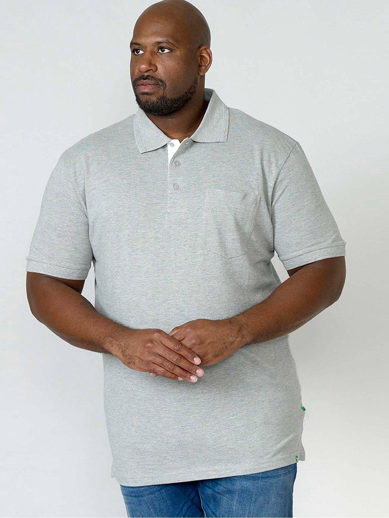 undefined Grant Pique Polo Shirt - Grey Melange