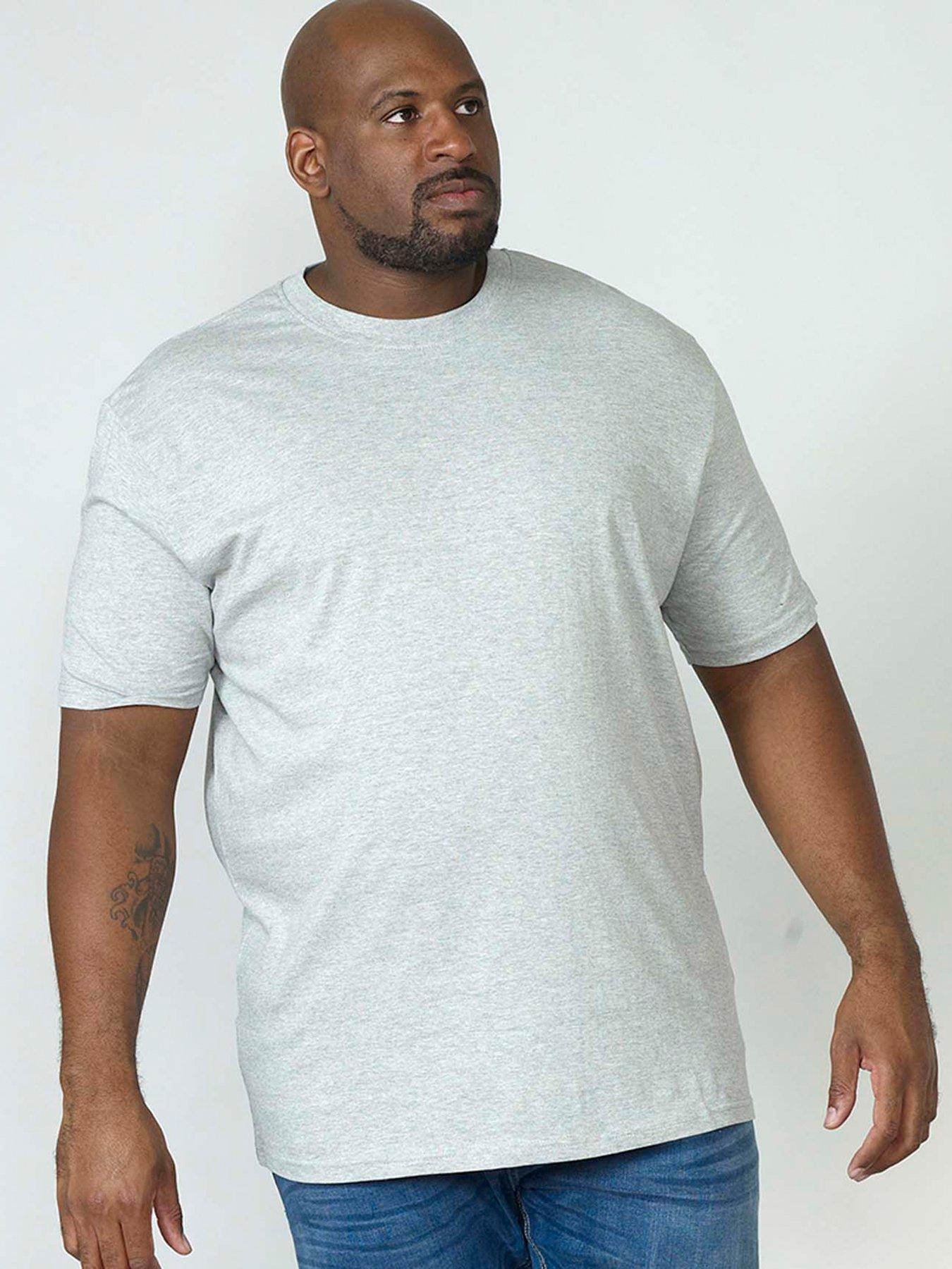 D555 Flyers Premium Weight T-shirt, Grey Melange, Size 7Xl, Men
