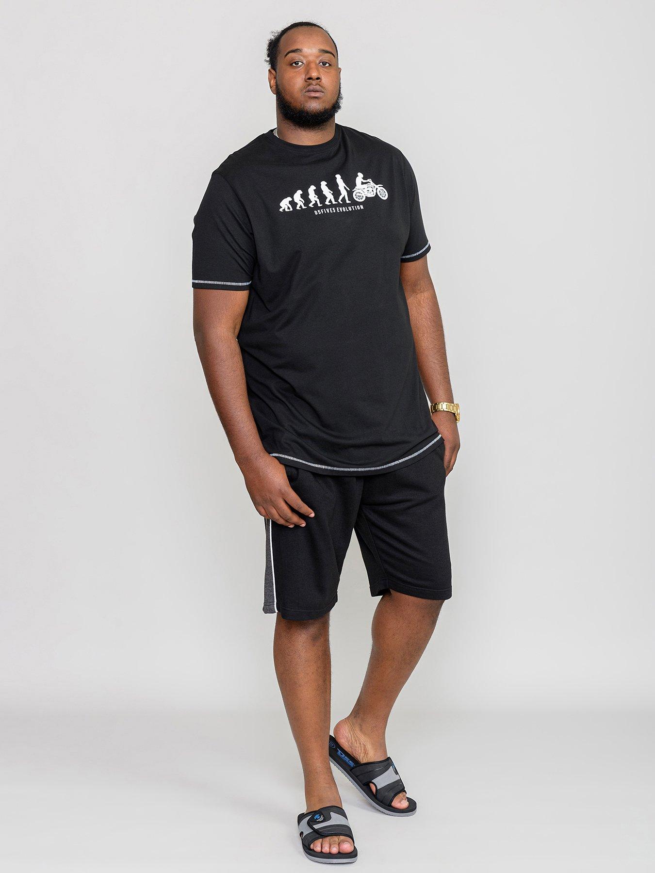Image 2 of 5 of D555 Runton Evolution Printed T-Shirt - Black
