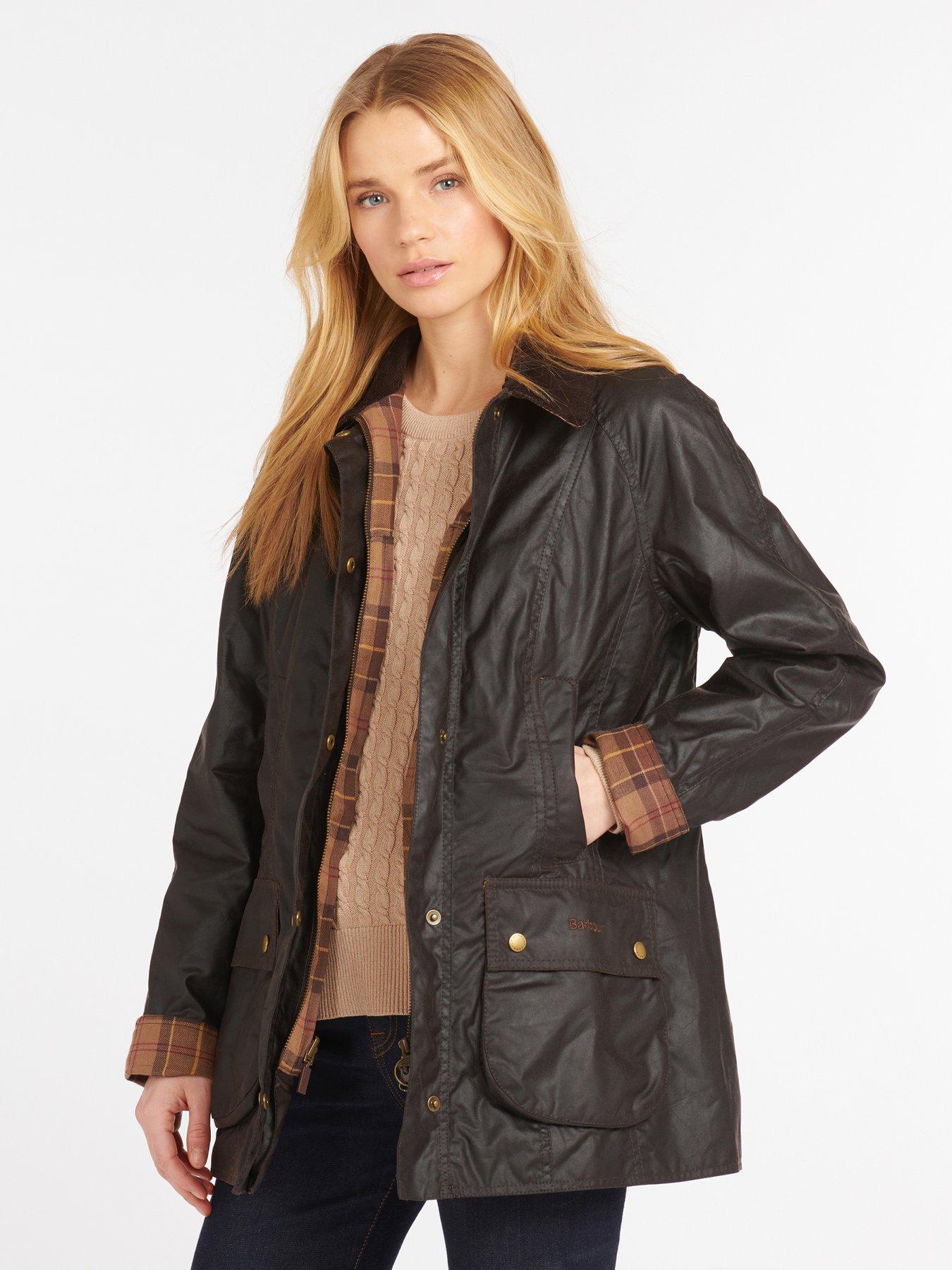 Barbour Beadnell Wax Jacket - Rustic - Brown | very.co.uk