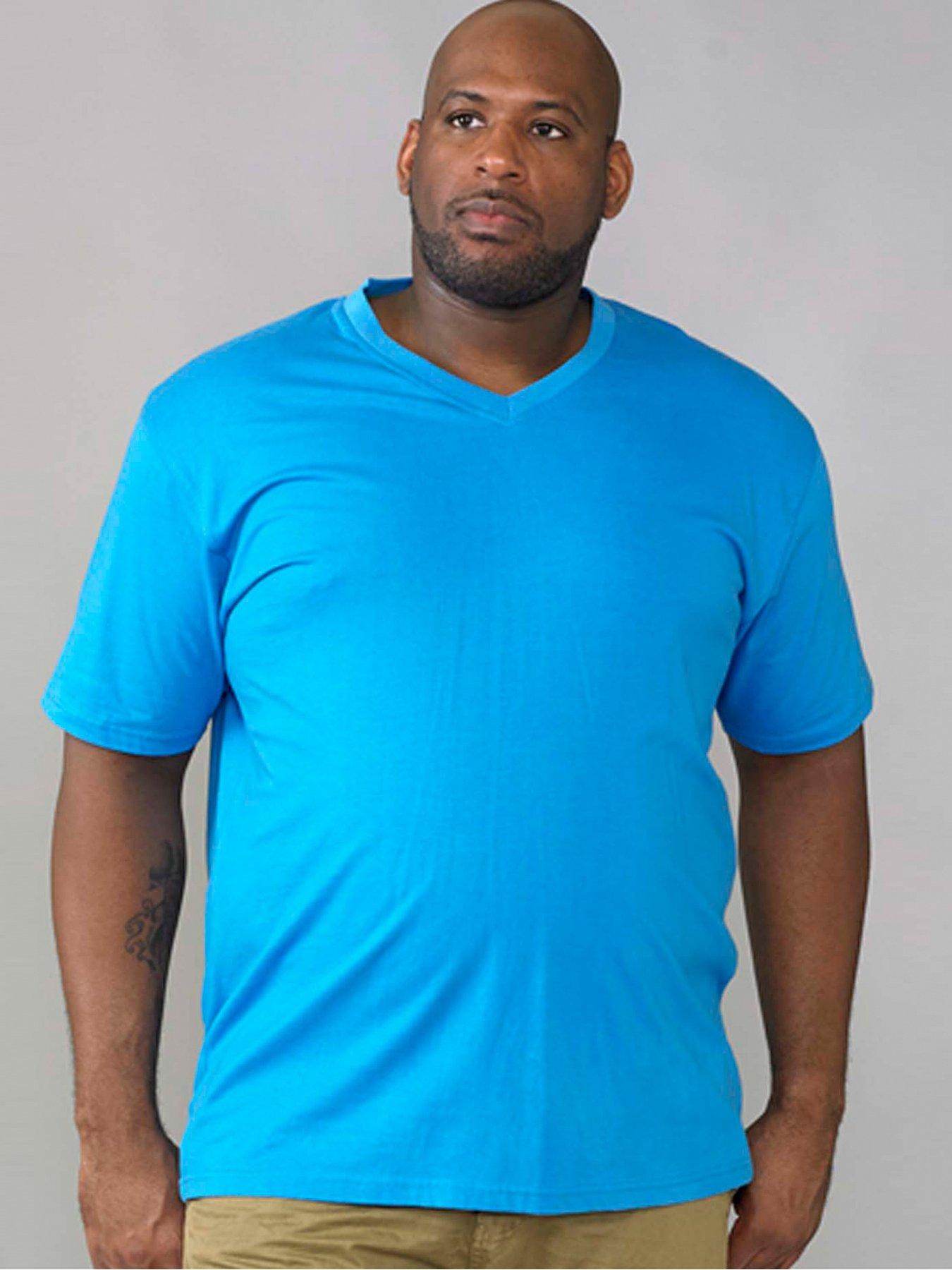 Image 1 of 3 of D555 Signature V Neck T-shirt - Blue