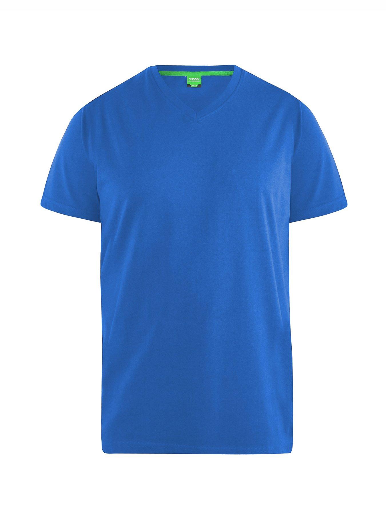 Image 3 of 3 of D555 Signature V Neck T-shirt - Blue