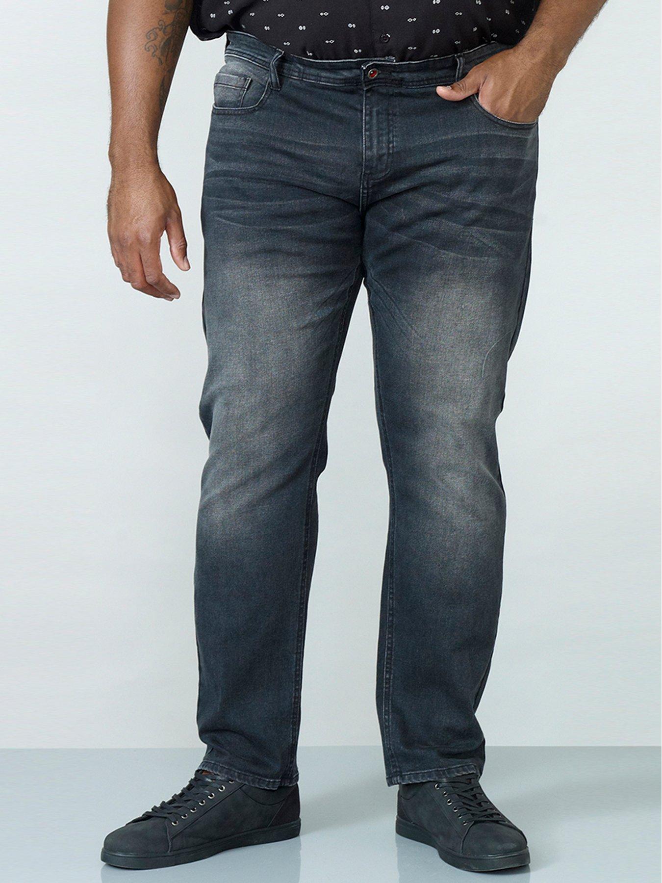Taper fit stretch jeans deals