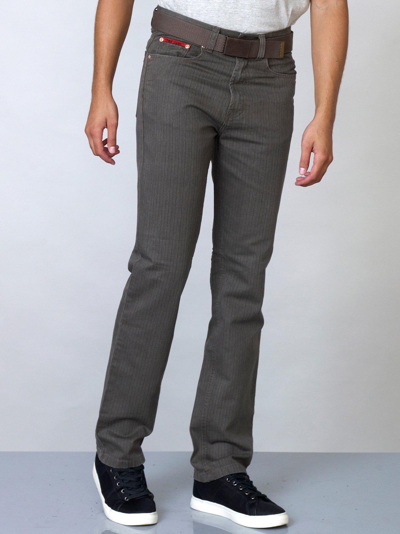 undefined Duke London Brian Original Fit Bedford Cord With Belt - Brown