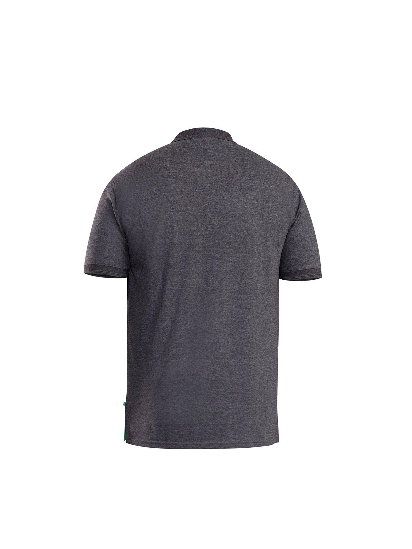 Image 4 of 4 of D555 Grant Pique Polo Shirt - Charcoal Marl