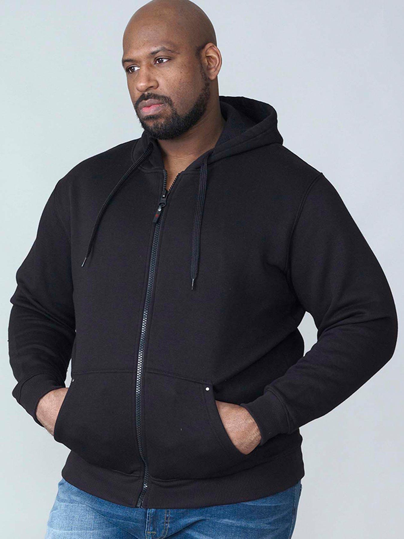 D555 Cantor-Rockford Zip Through Hoodie - Black
