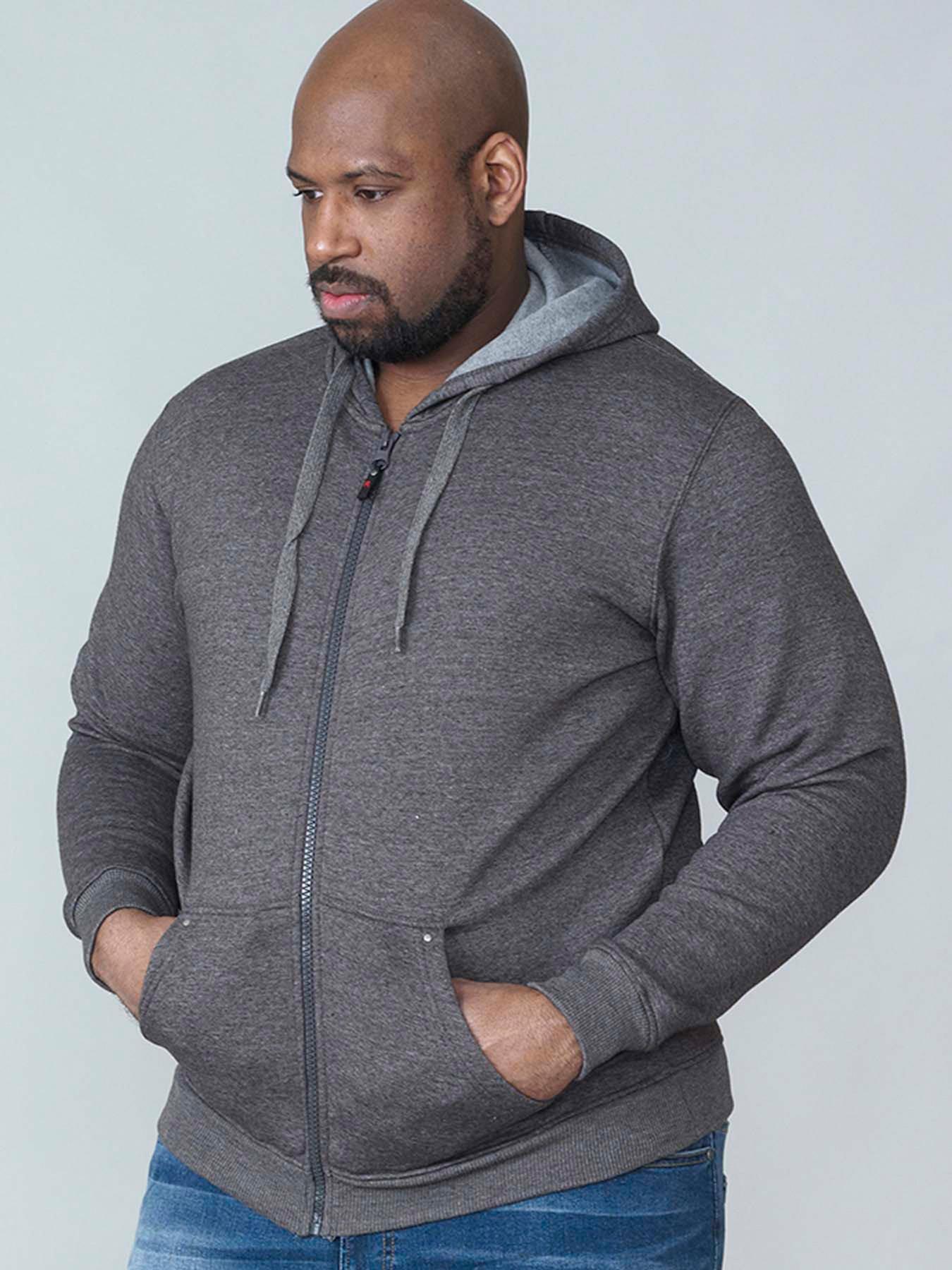 D555 Cantor-Rockford Zip Through Hoodie - Grey Melange