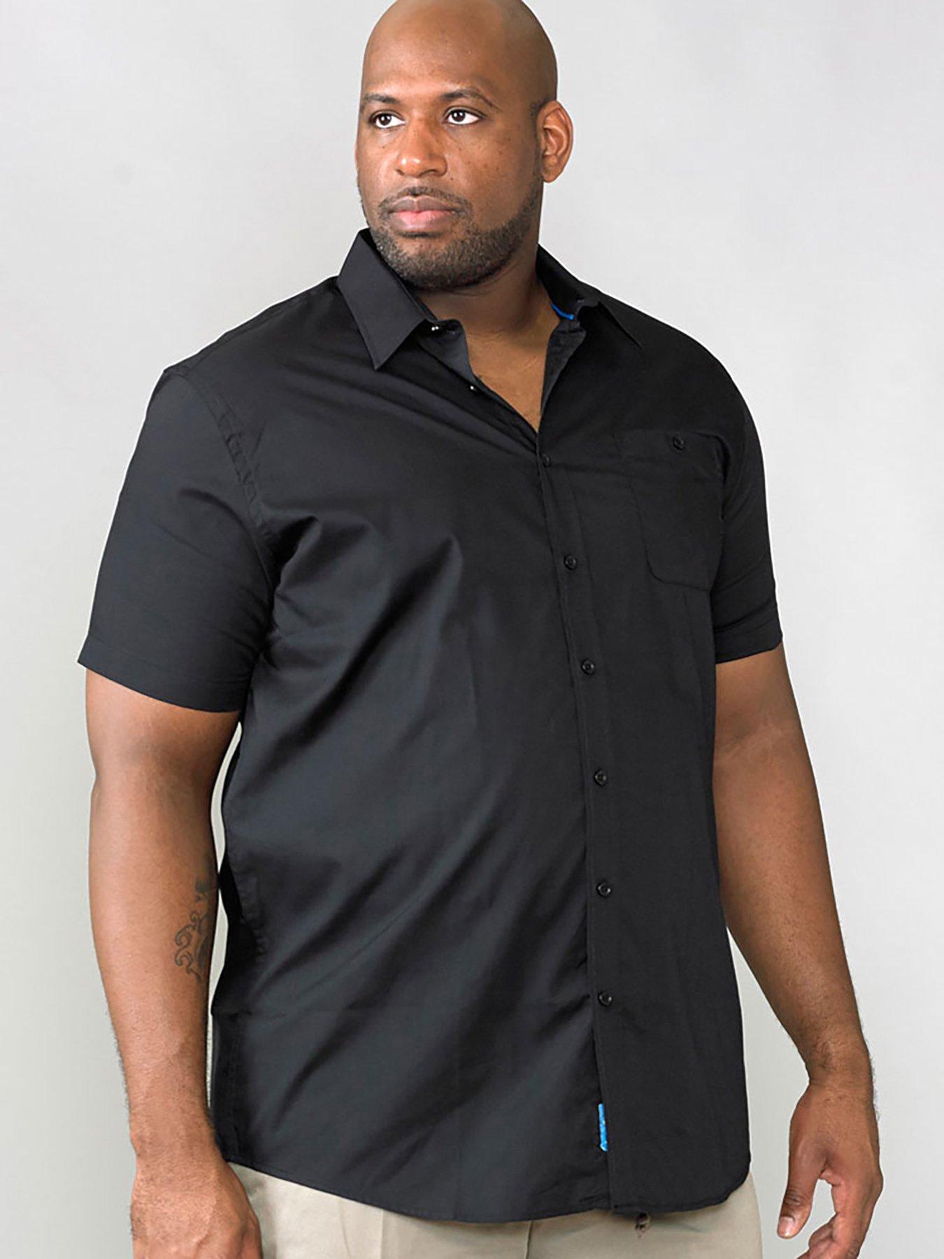 D555 D555 Aeron Short Sleeve Easy Iron Shirt - Black