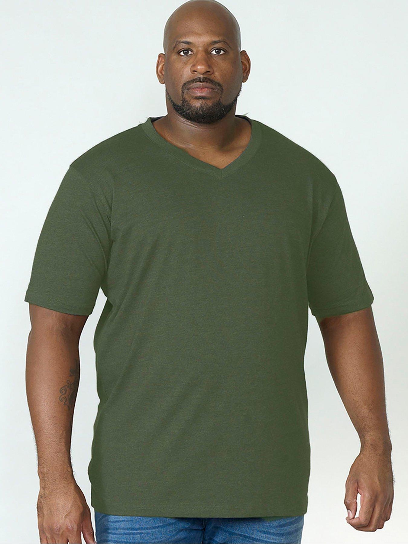 D555 Signature V Neck T-shirt Khaki Very