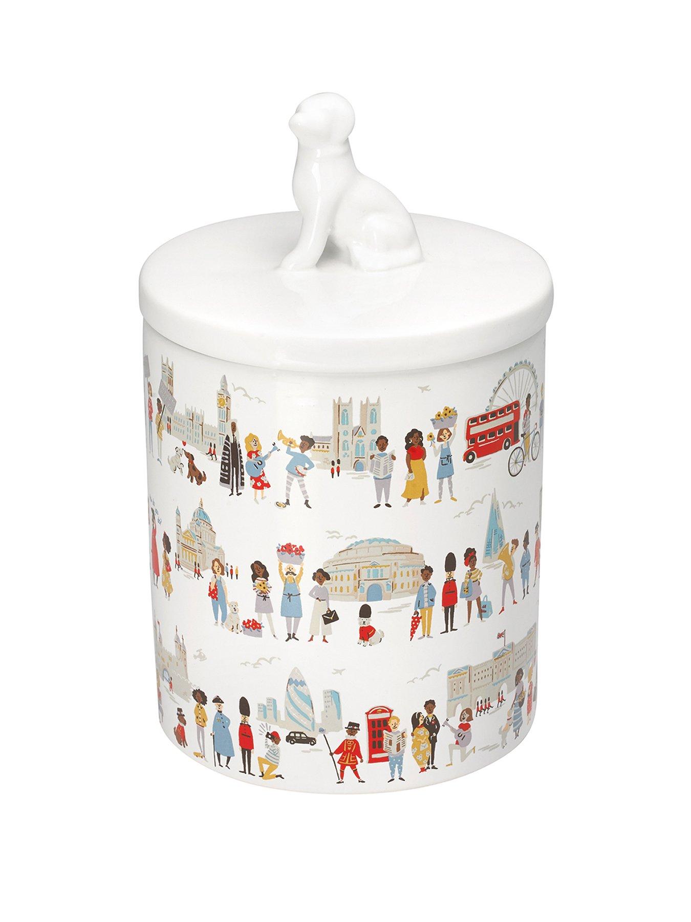 Product photograph of Cath Kidston Ceramic Pet Treat Jar from very.co.uk